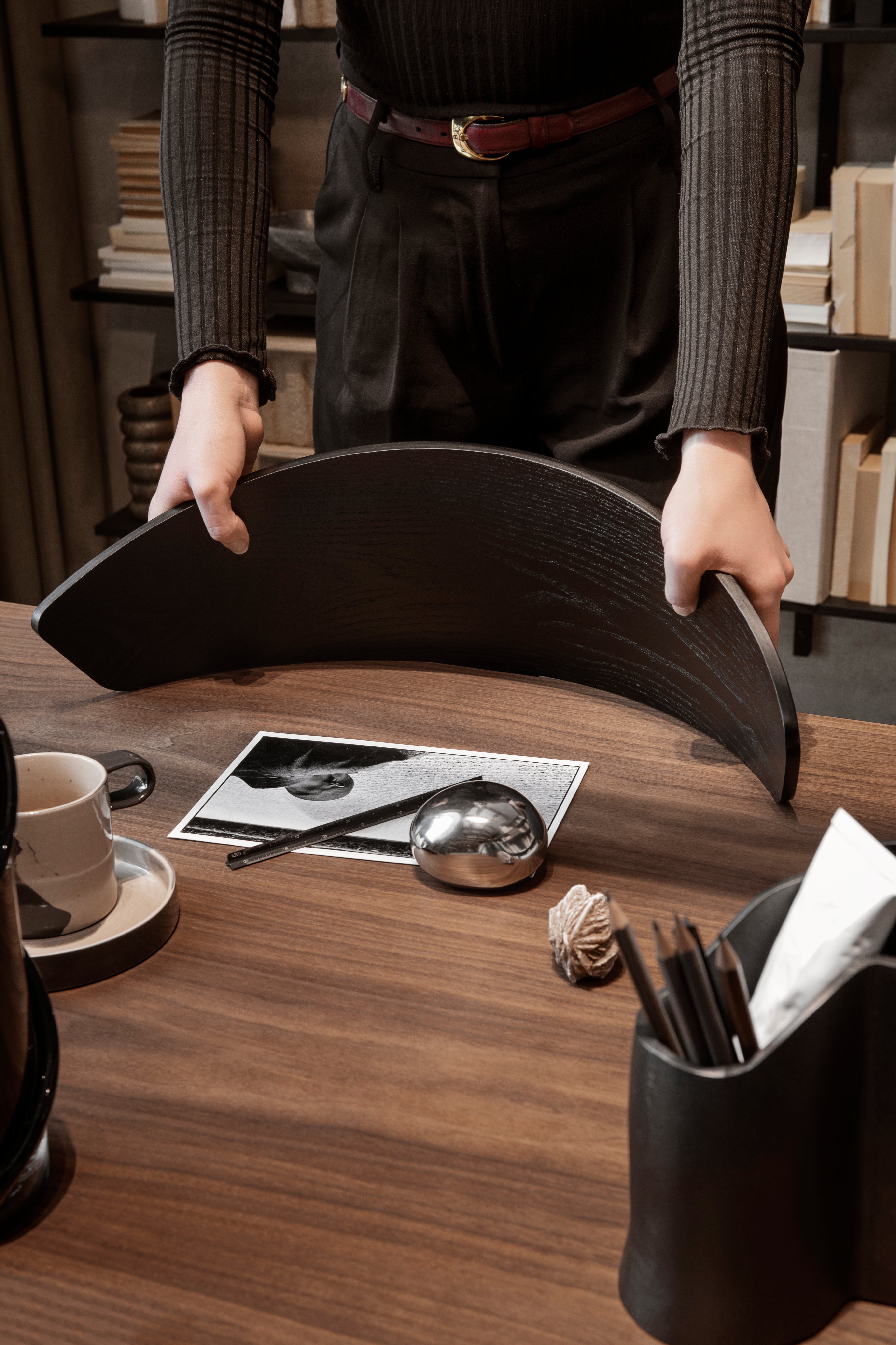 HOUTEN STOEL HERMAN zwart beuken