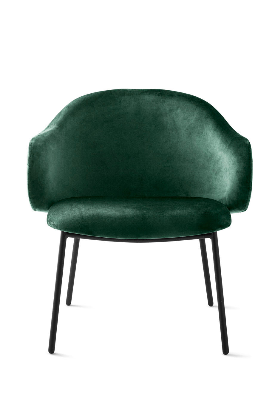 Fauteuil HOLLY gestoffeerd met zwarte basis