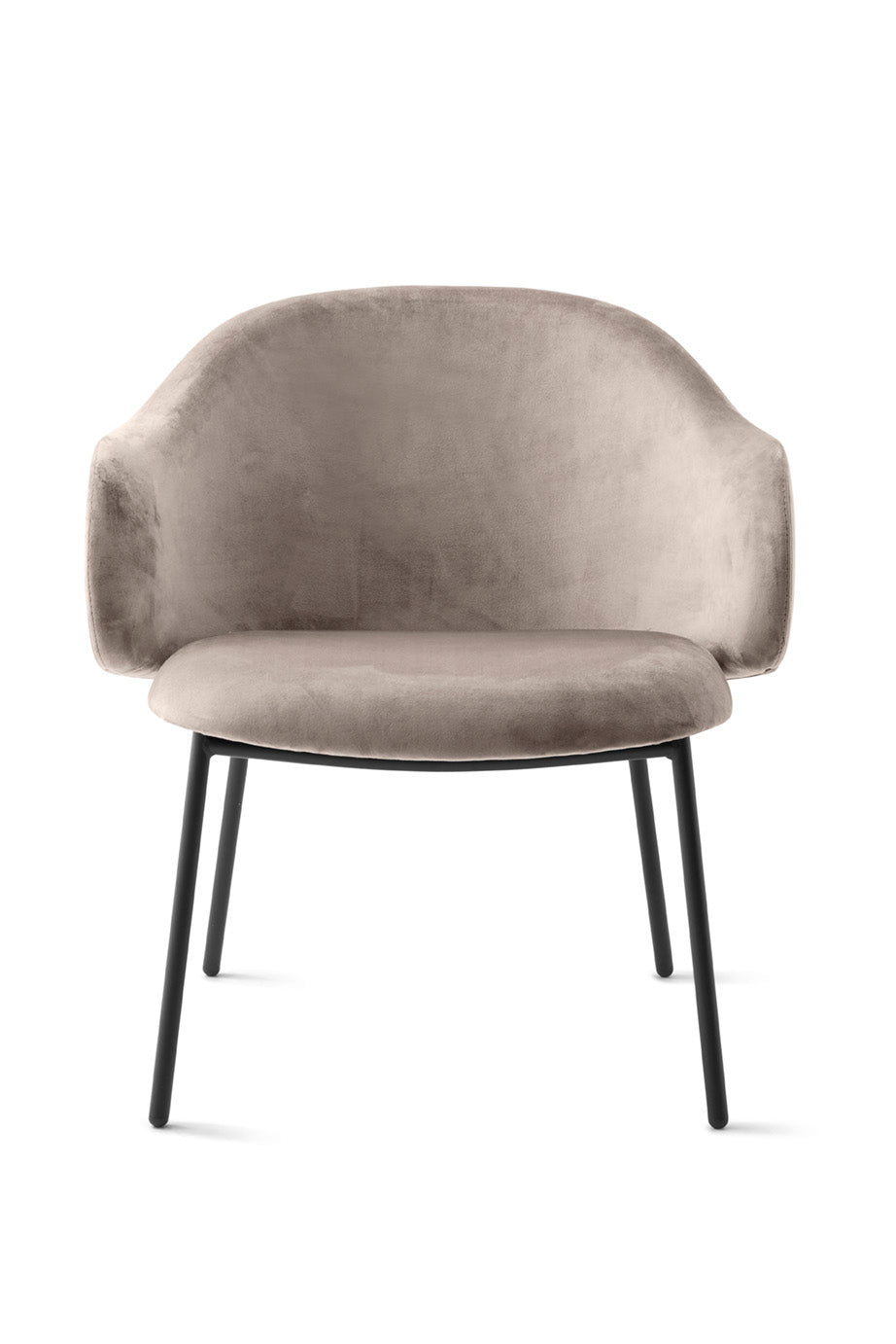 Fauteuil HOLLY gestoffeerd met zwarte basis