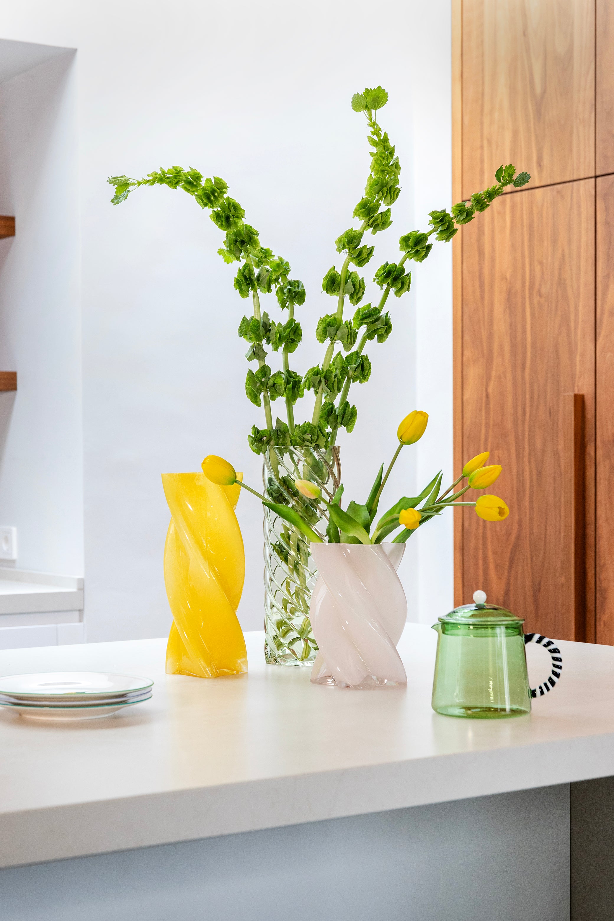 Vase MARSHMALLOW grünes Glas