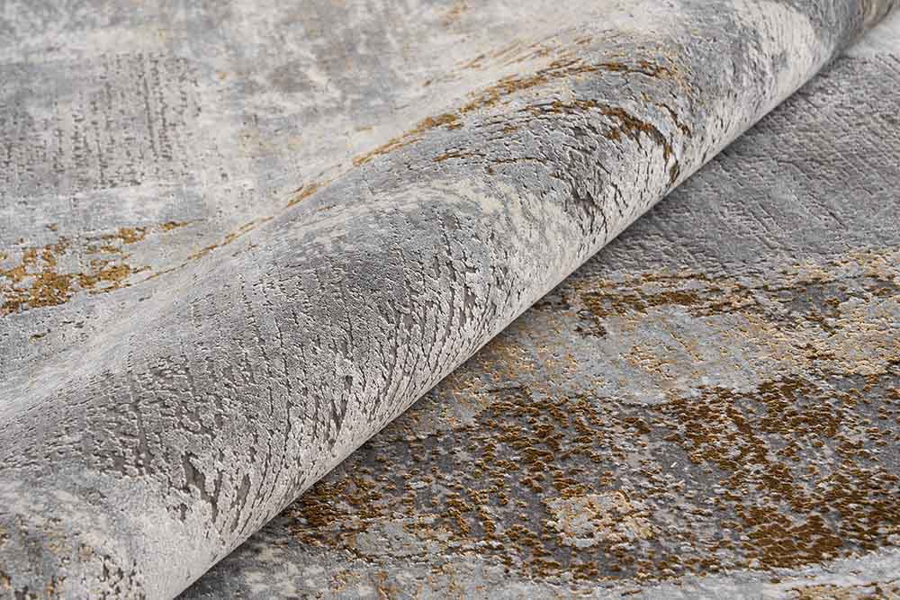 Vloerkleed WATERCOLORS GREY grijs met bruin