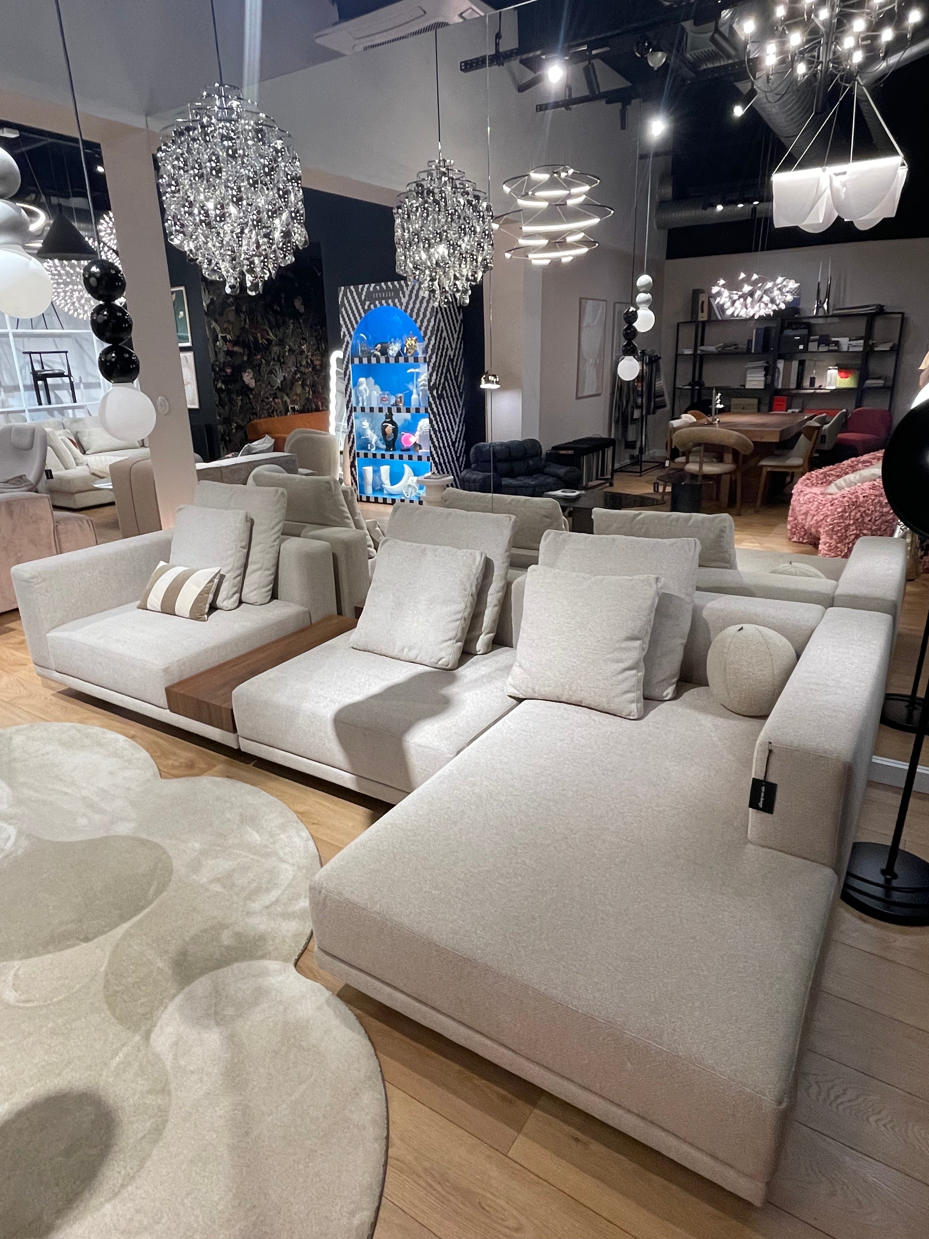 Modulares Sofa mit rechter Ablage CLASSIC beige - Ausstellungsstück