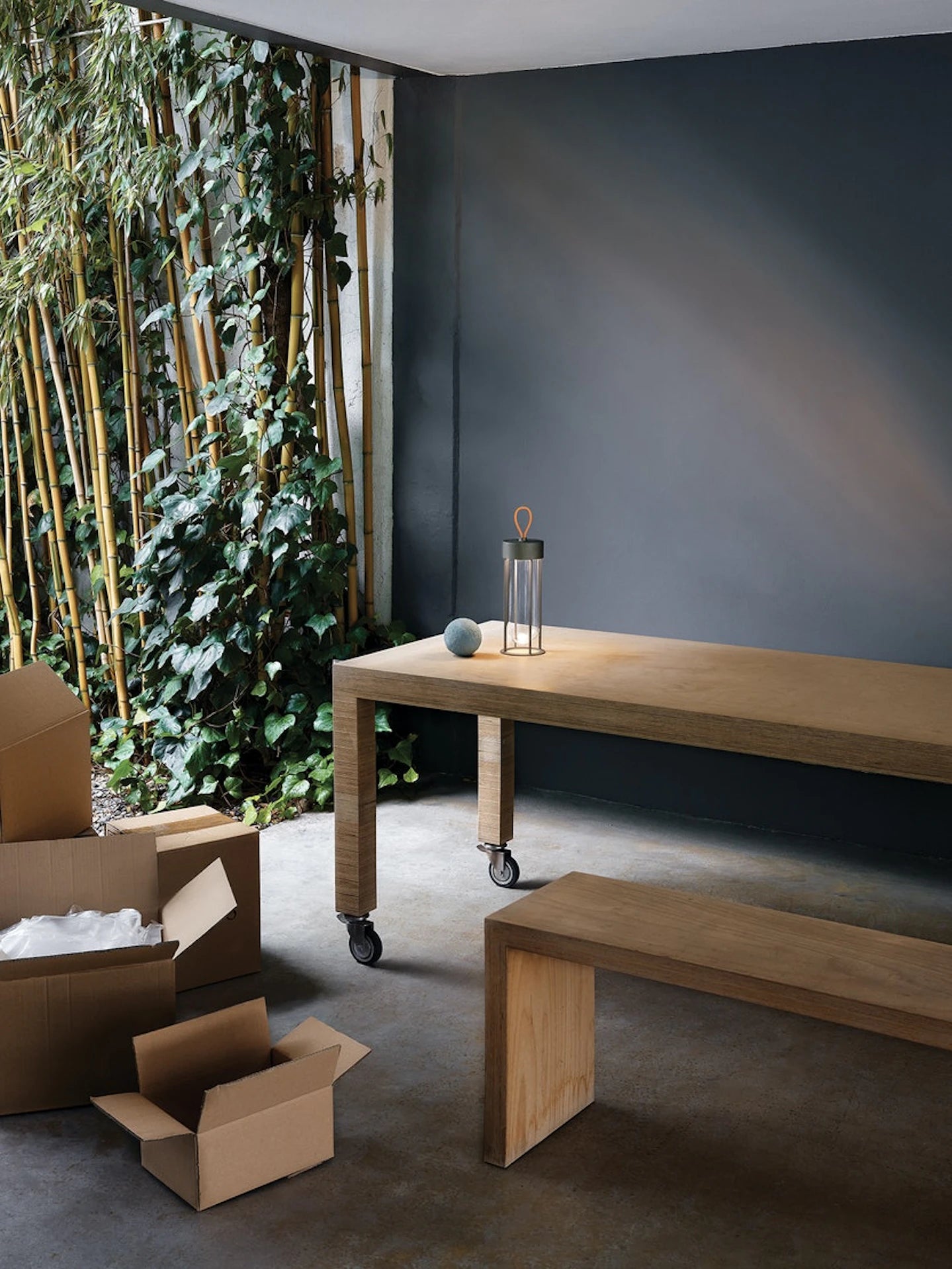 Portable Lamp IN VITRO UNPLUGGED brown