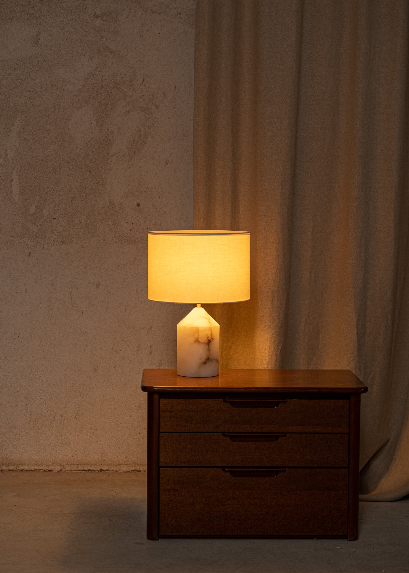 Tafellamp JOSEF wit alabaster