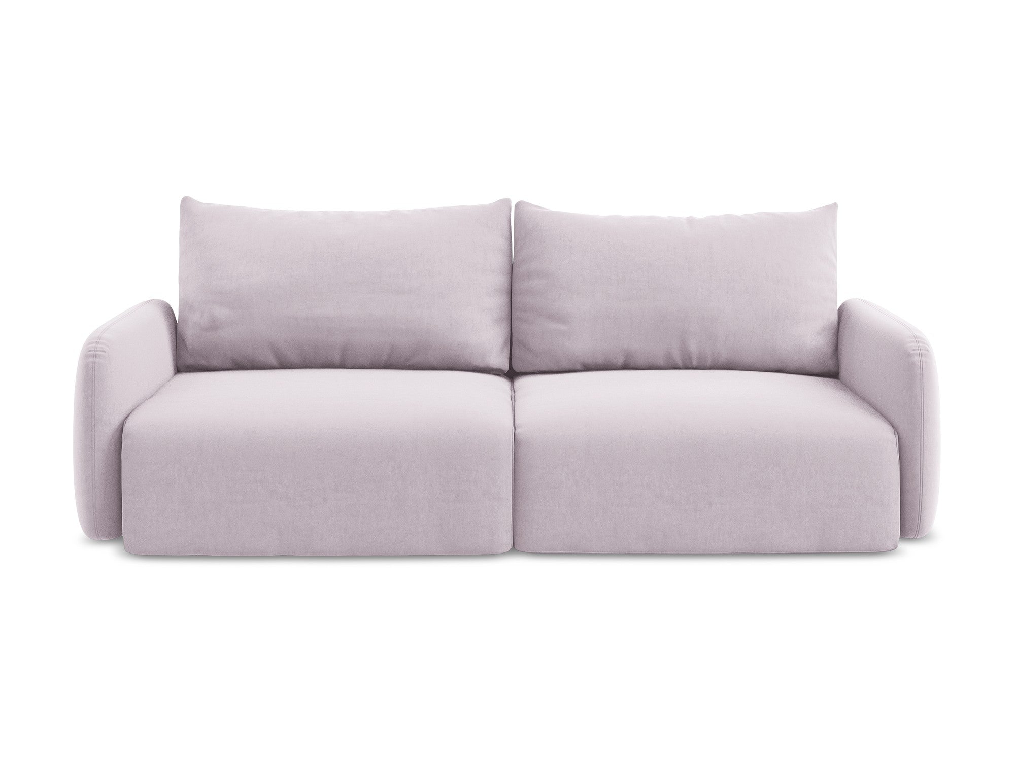 Sofa van fluweel voor 3 personen met slaapfunctie KALENA lavendel