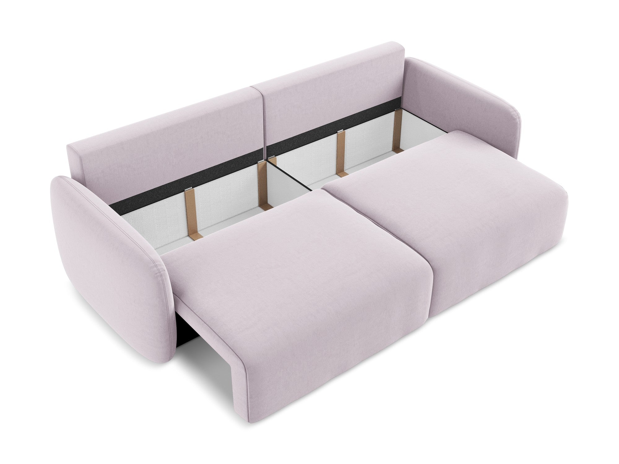 Lavender 3-Seater Velvet Sofa with Sleeping Function KALENA