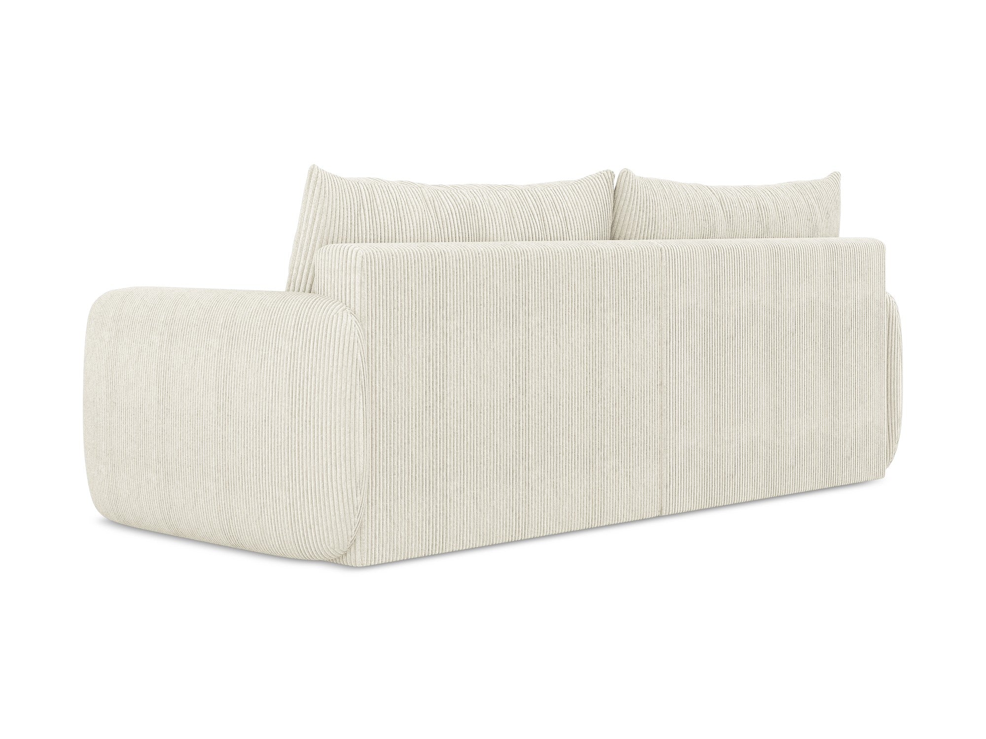 3-Seater Sofa with Sleeping Function KALENA Light Beige Corduroy