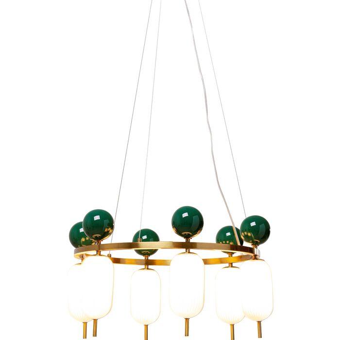 Charleston green hanging lamp with golden