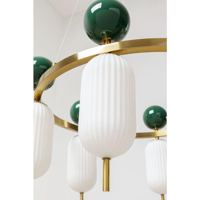 Charleston green hanging lamp with golden