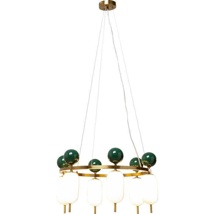 Charleston green hanging lamp with golden