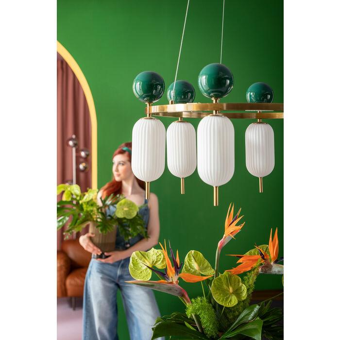 Charleston green hanging lamp with golden