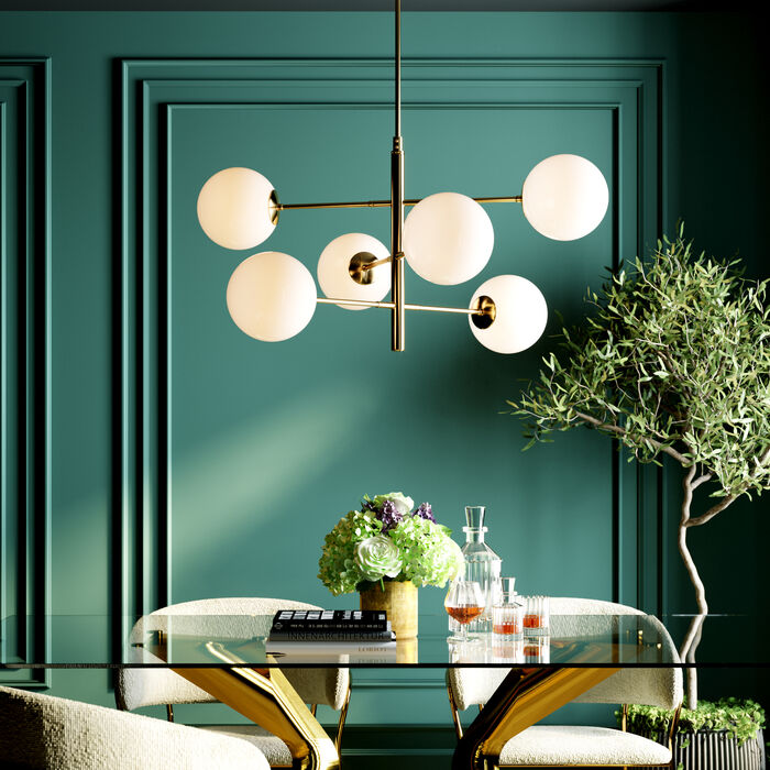 Glazen tafel GLORIA goud