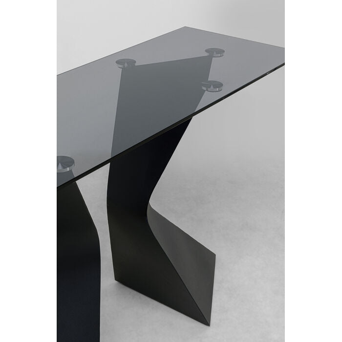Glazen console GLORIA zwart