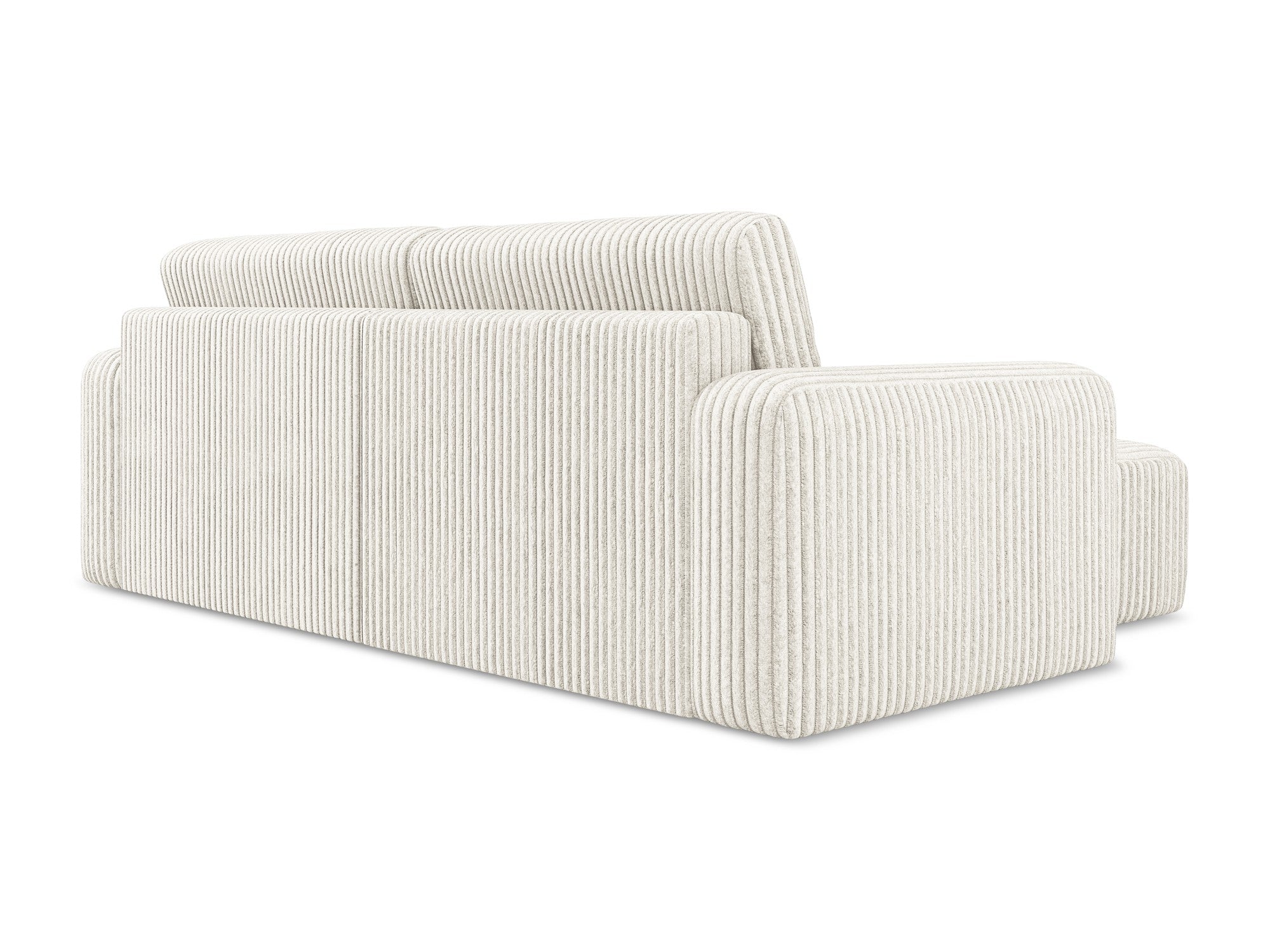 Linksseitige Schlafcouch KONA in hellbeigem Cord