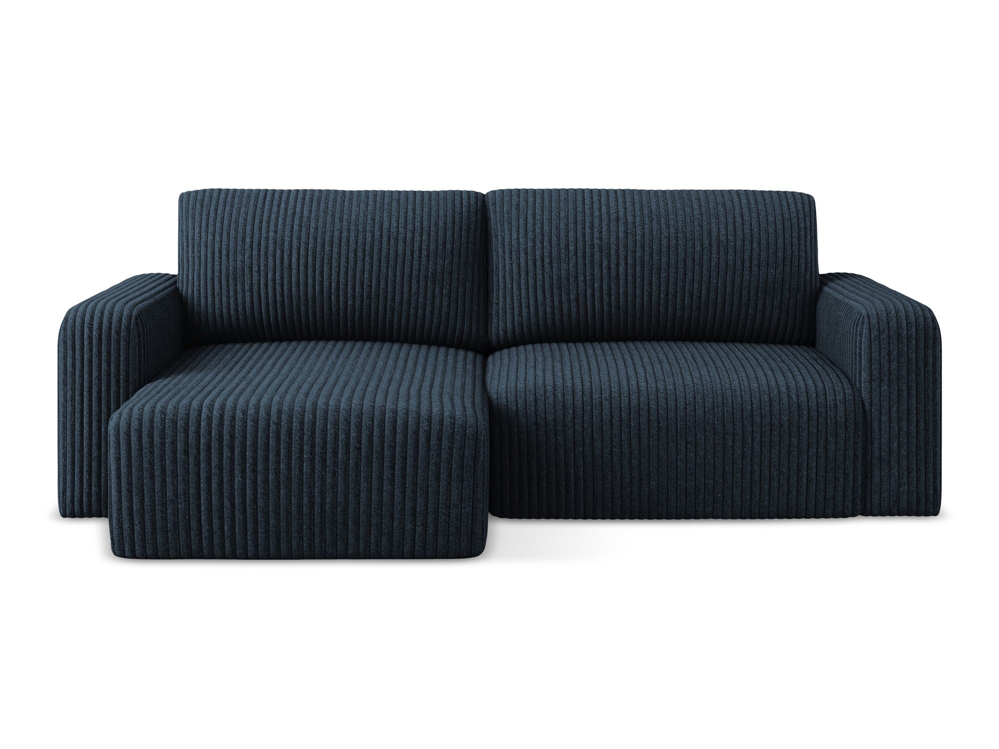 Linker hoekbank met slaapfunctie KONA koninklijk blauw corduroy