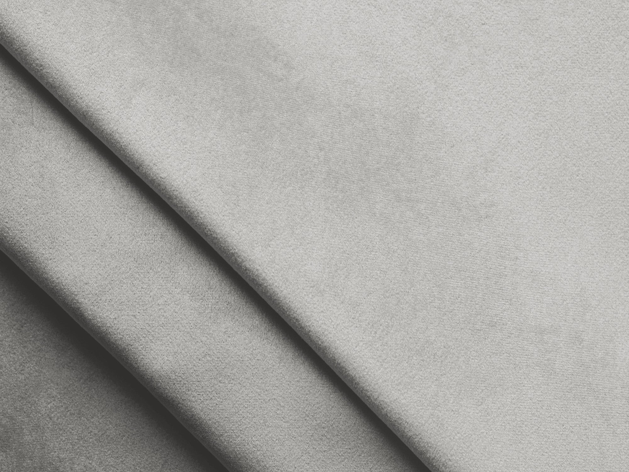 Fluwelen hoekbank rechts met slaapfunctie KONA zilvergrijs