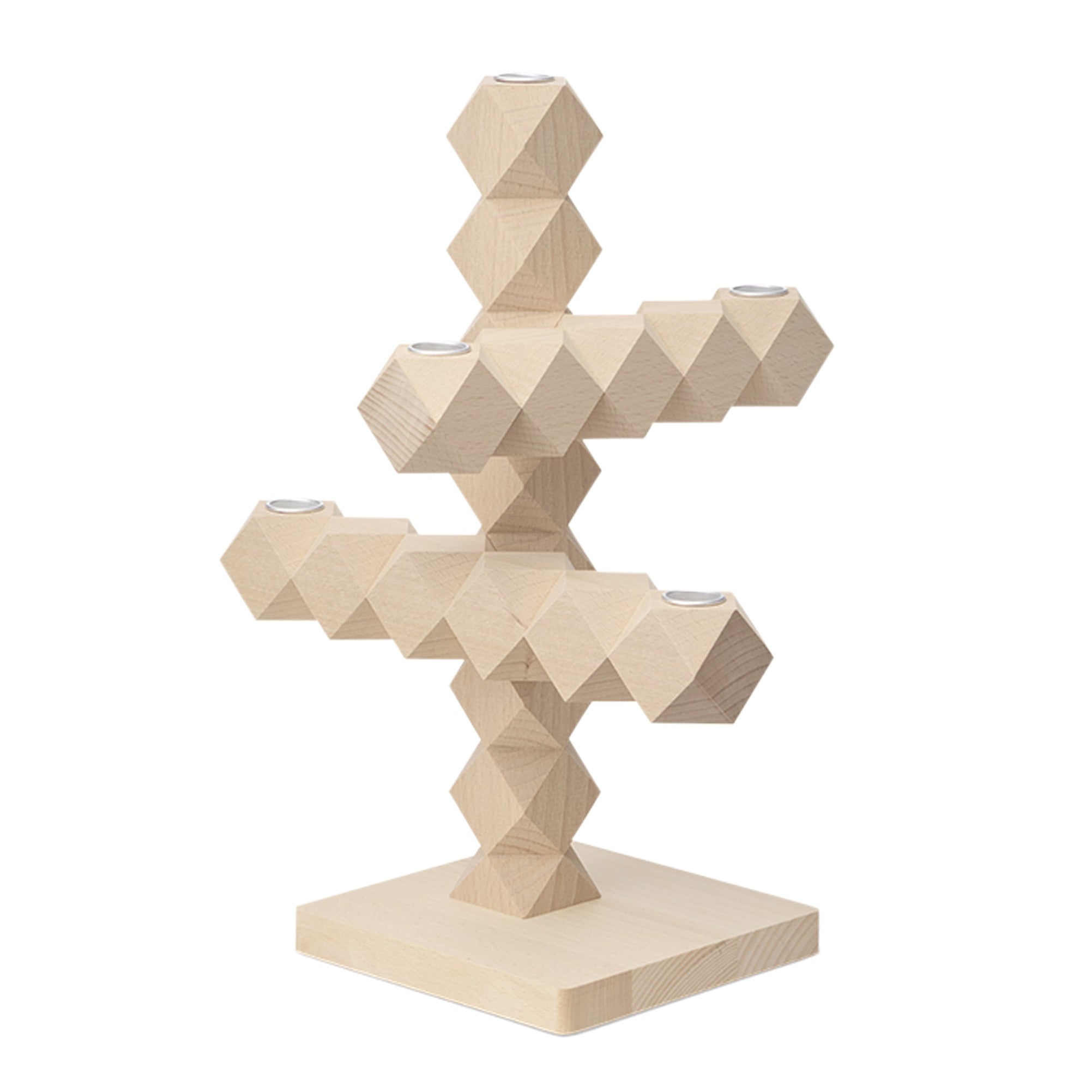 CLEAN CUT Candle Holder Beech Wood