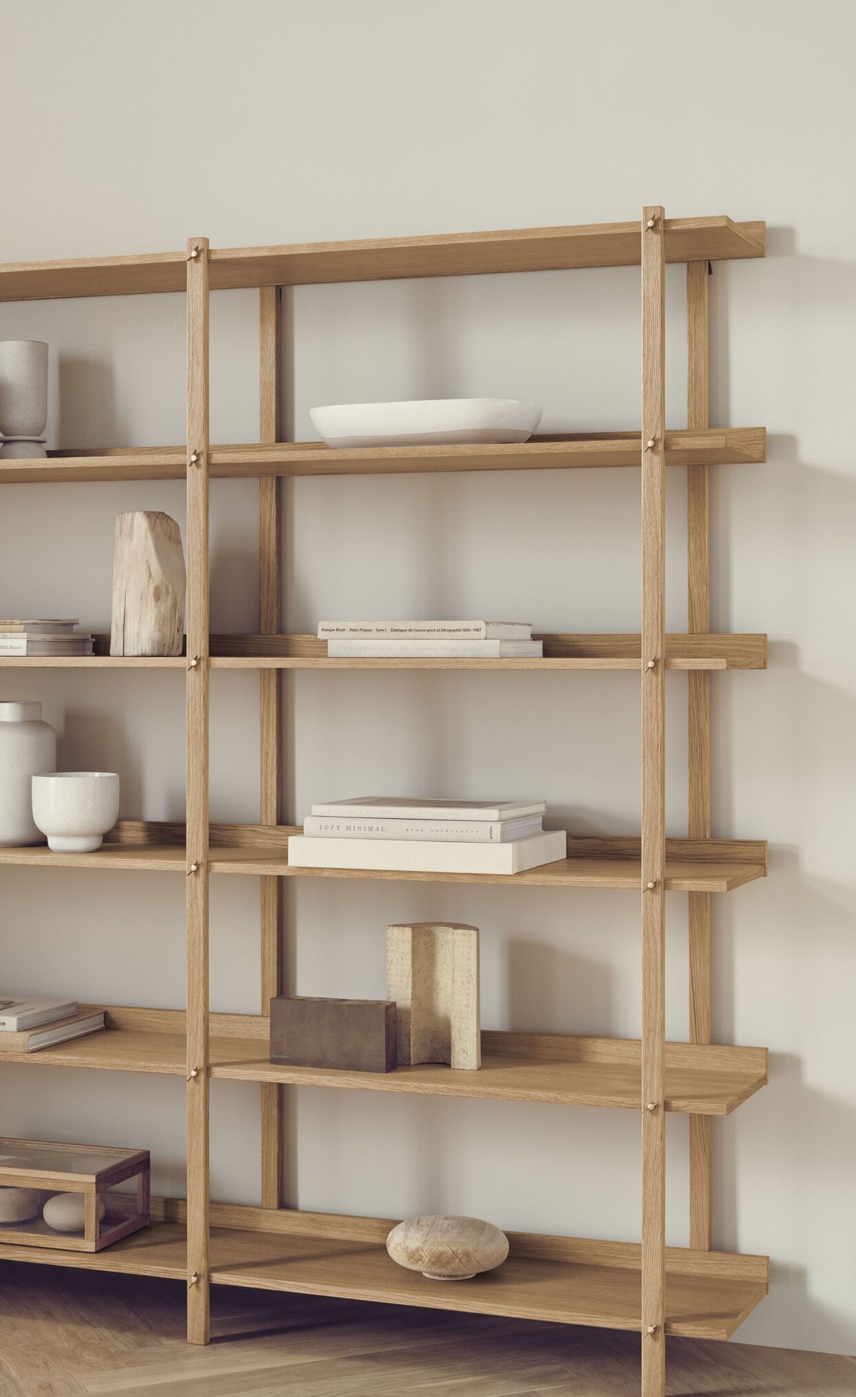 Boekenkast KARI gebleekt eikenfineer