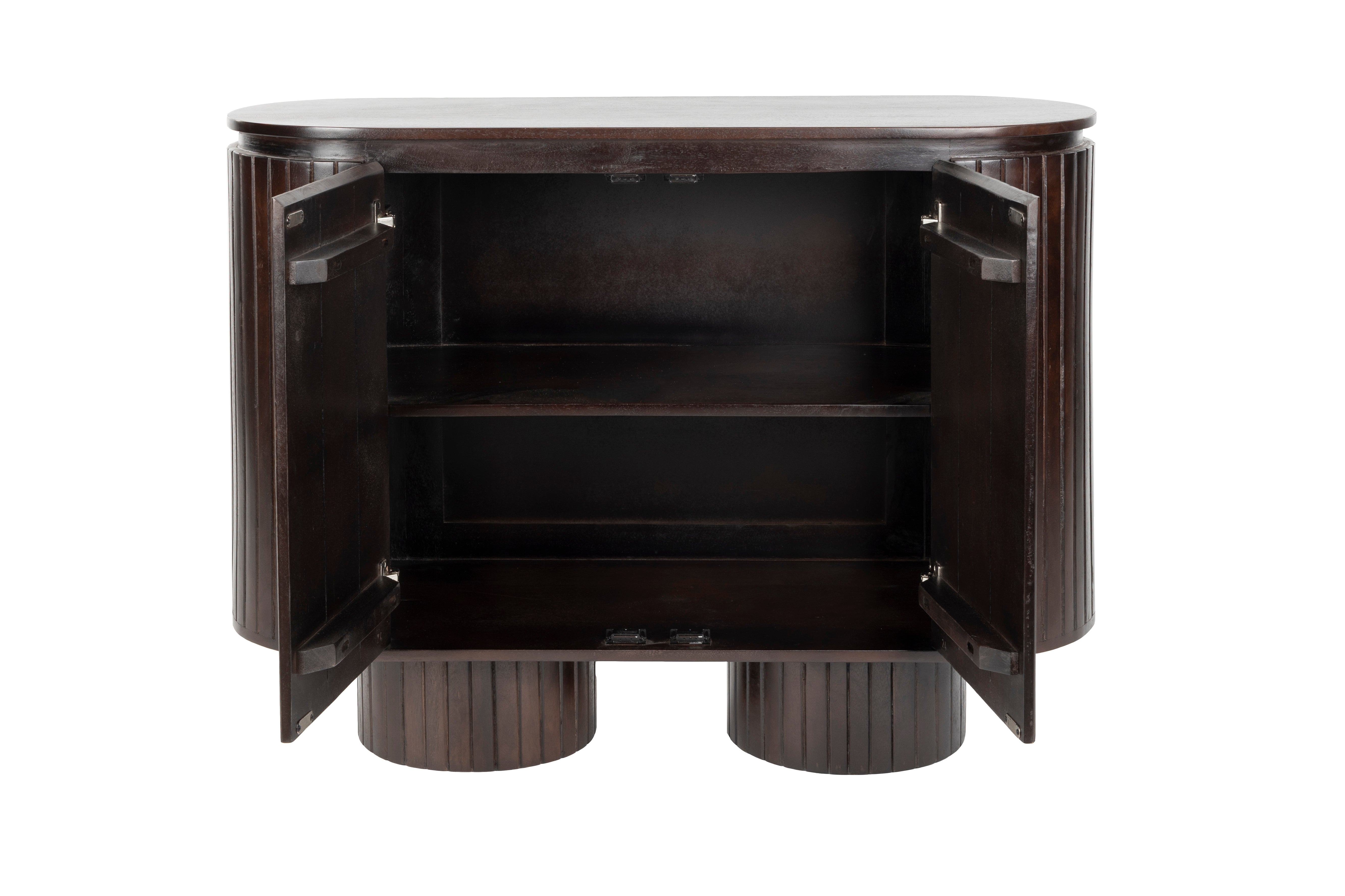 Kenji cabinet dark brown mango wood