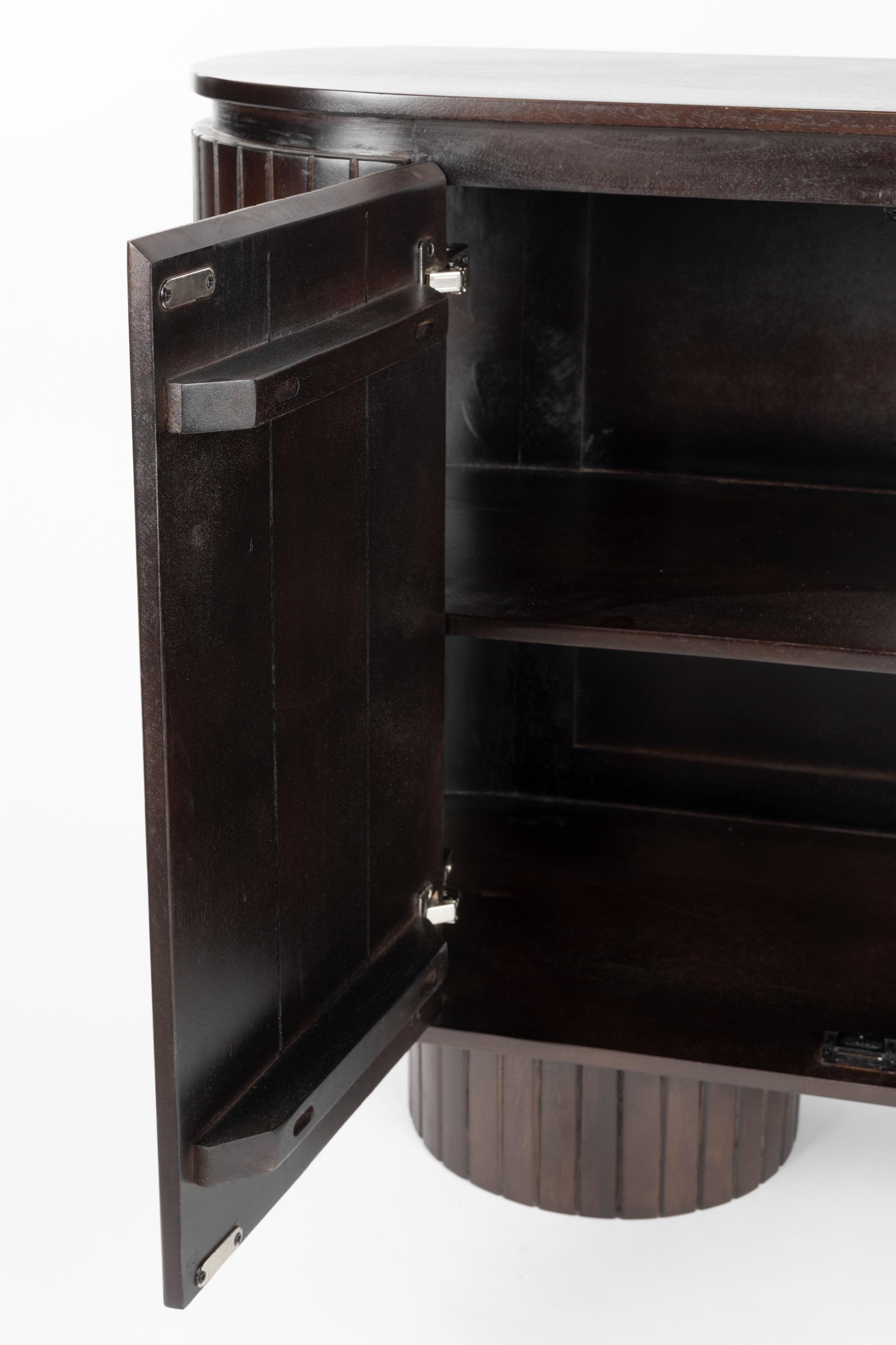Kenji cabinet dark brown mango wood