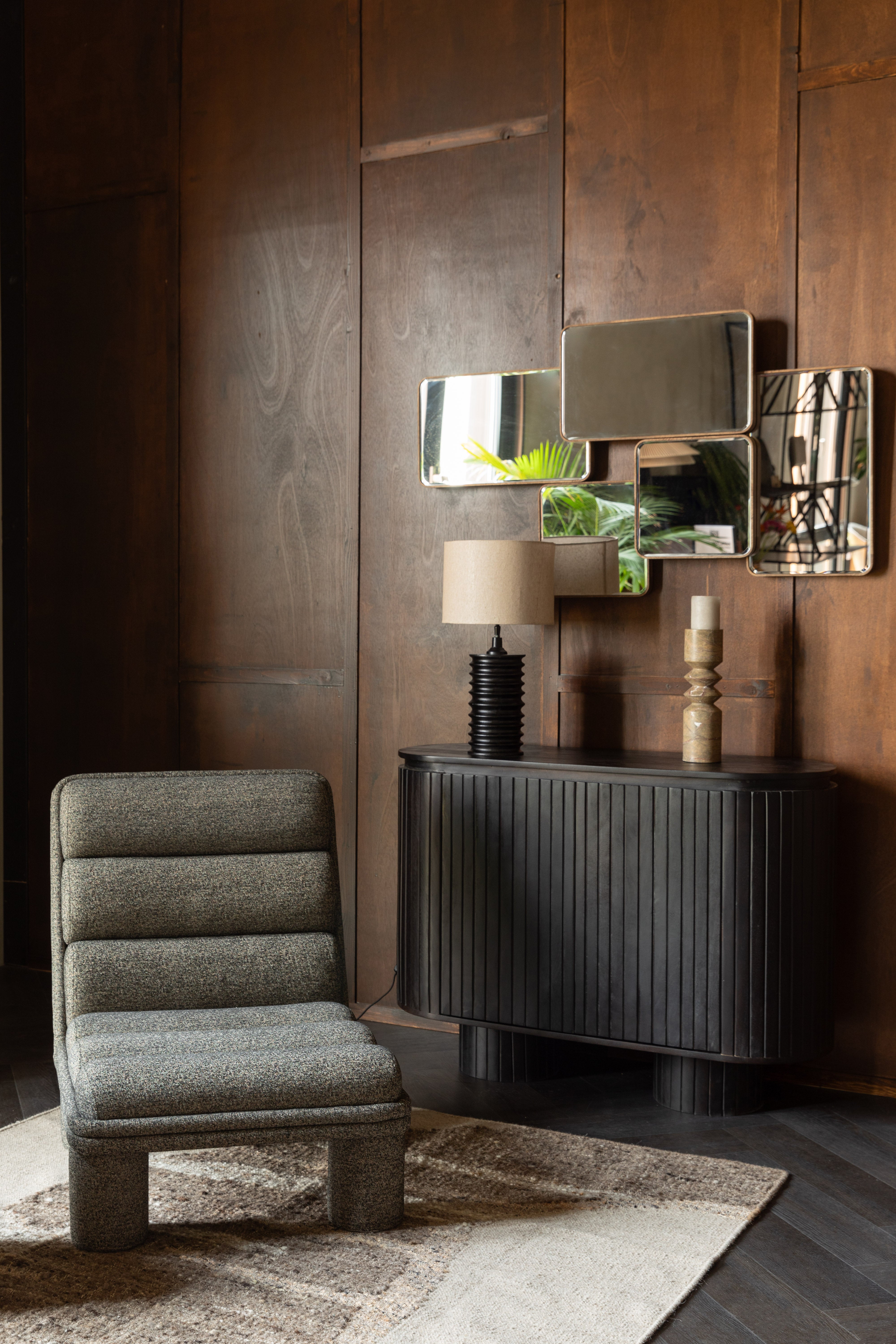 Kenji cabinet dark brown mango wood