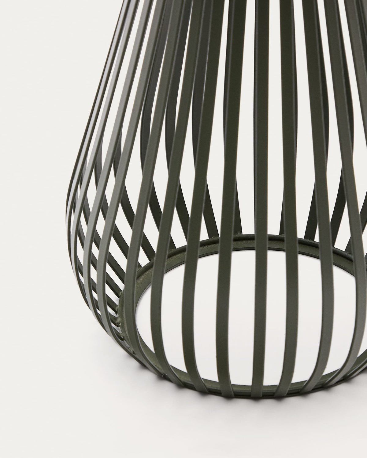 Lampa stołowa ogrodowa solarna REIBA zielony metal – ujęcie 7