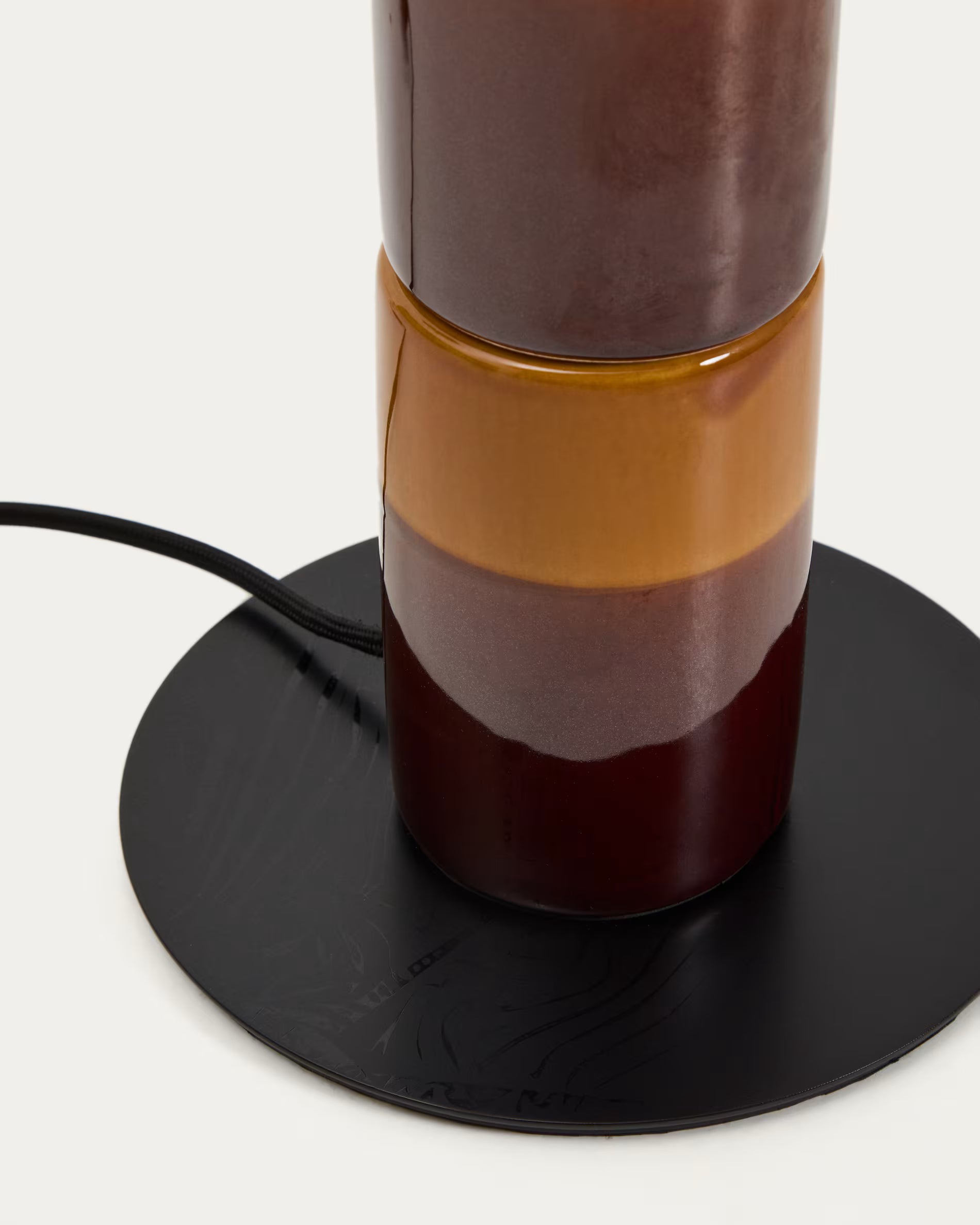 MAVRAN table lamp brown with mustard