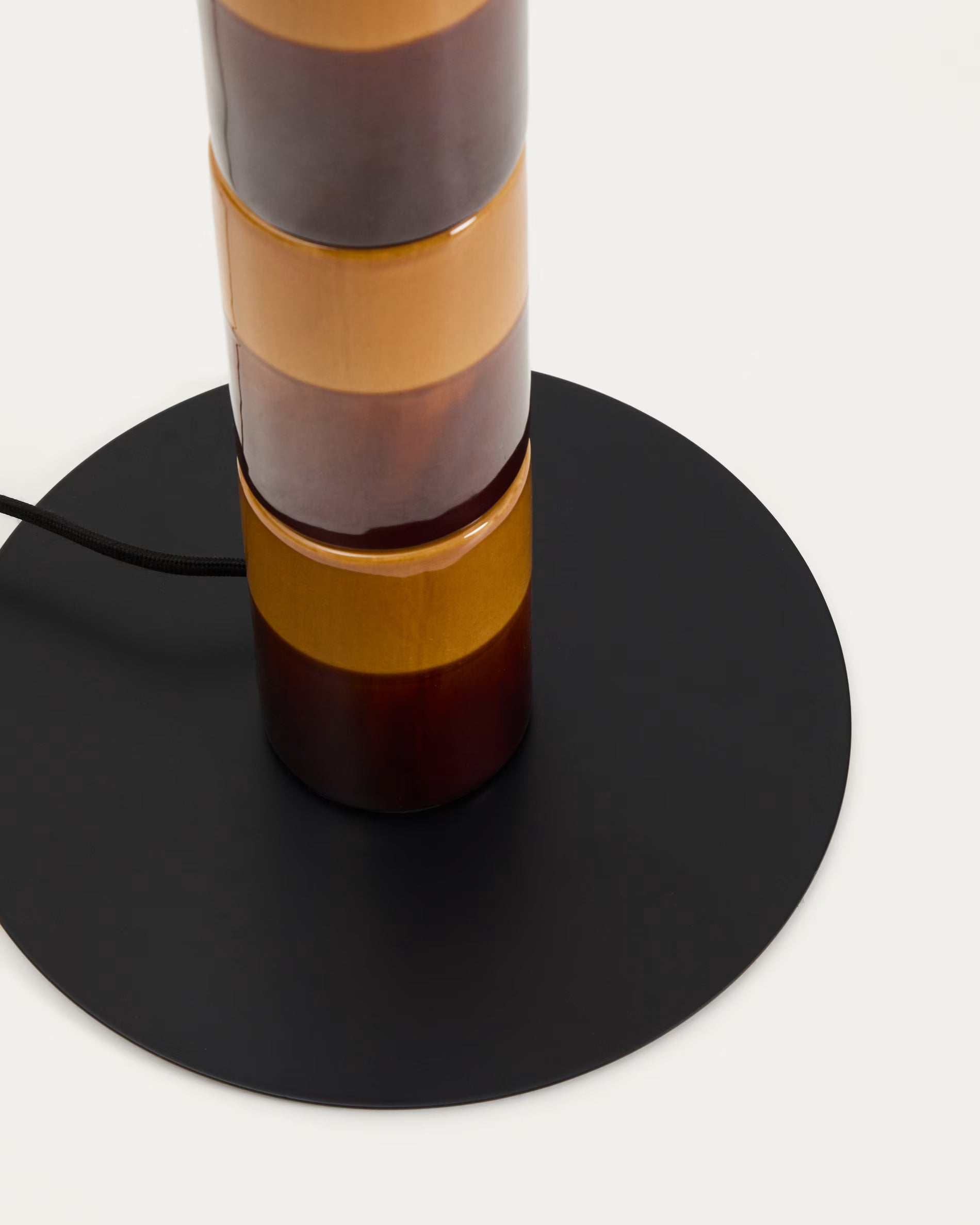 Vloerlamp MAVRAN bruin met mosterdkleur