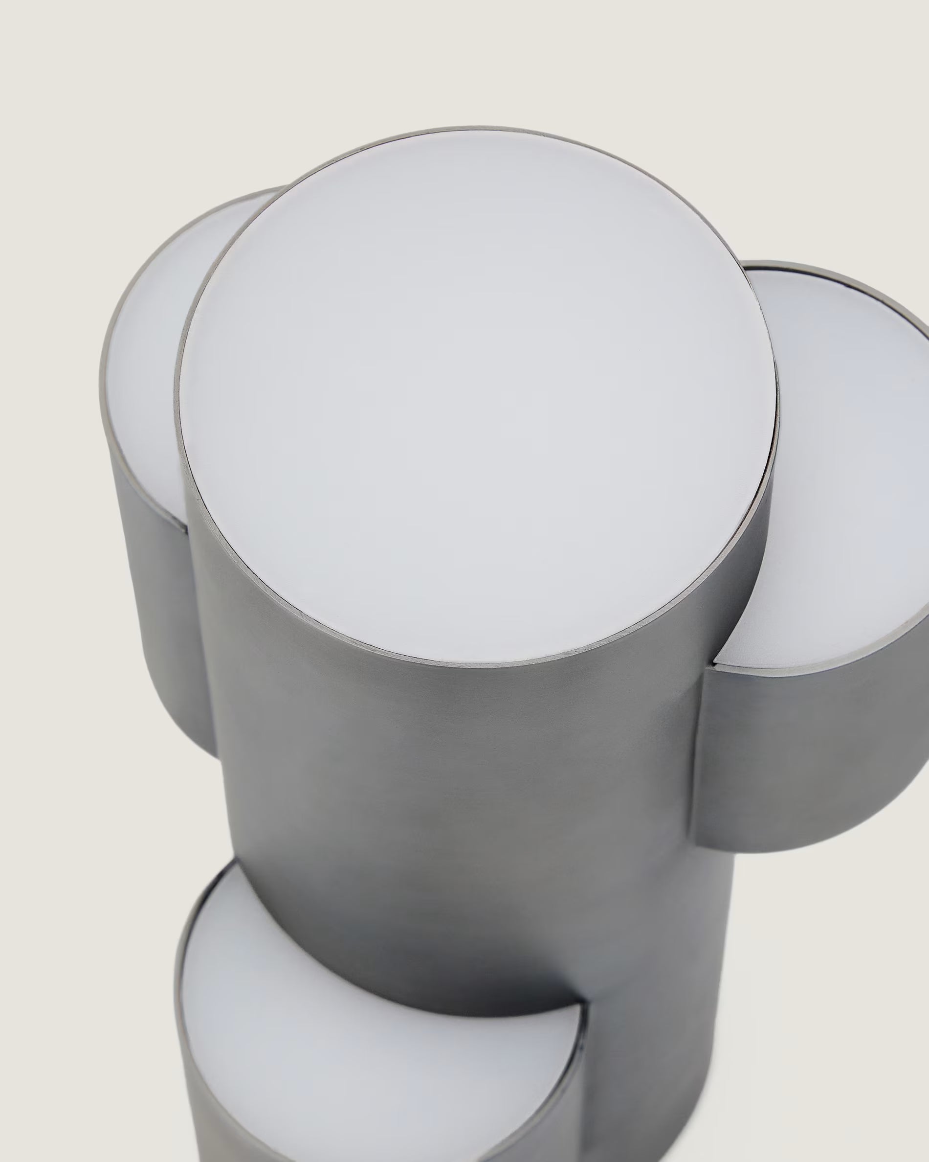 Tragbare Lampe ADRINA dunkelgrau gebürstetes Metall