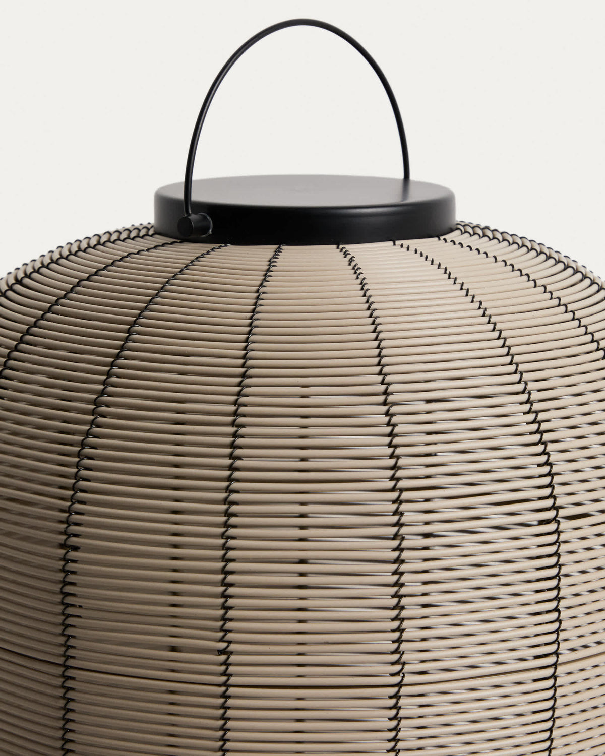 Lampa stołowa przenośna SARANELLA LED jasnoszary syntetyczny rattan – ujęcie 7