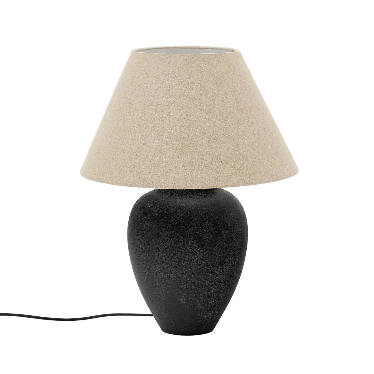 Lampa stołowa MERCADAL czarny ceramika – Kave Home