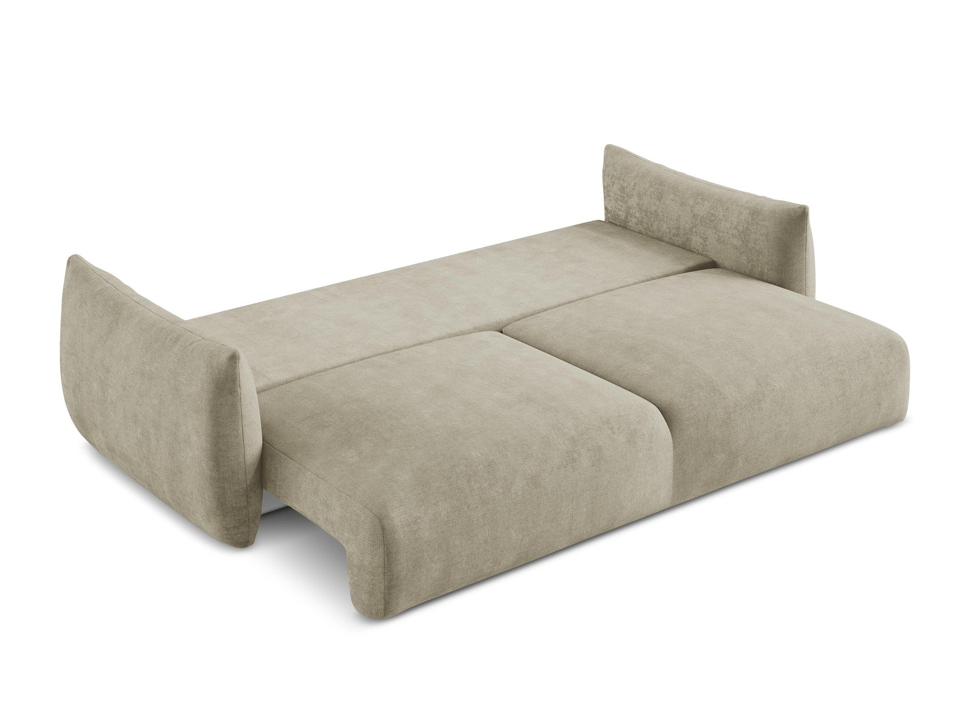 Sofa 3-zits met slaapfunctie LEILA beige chenille