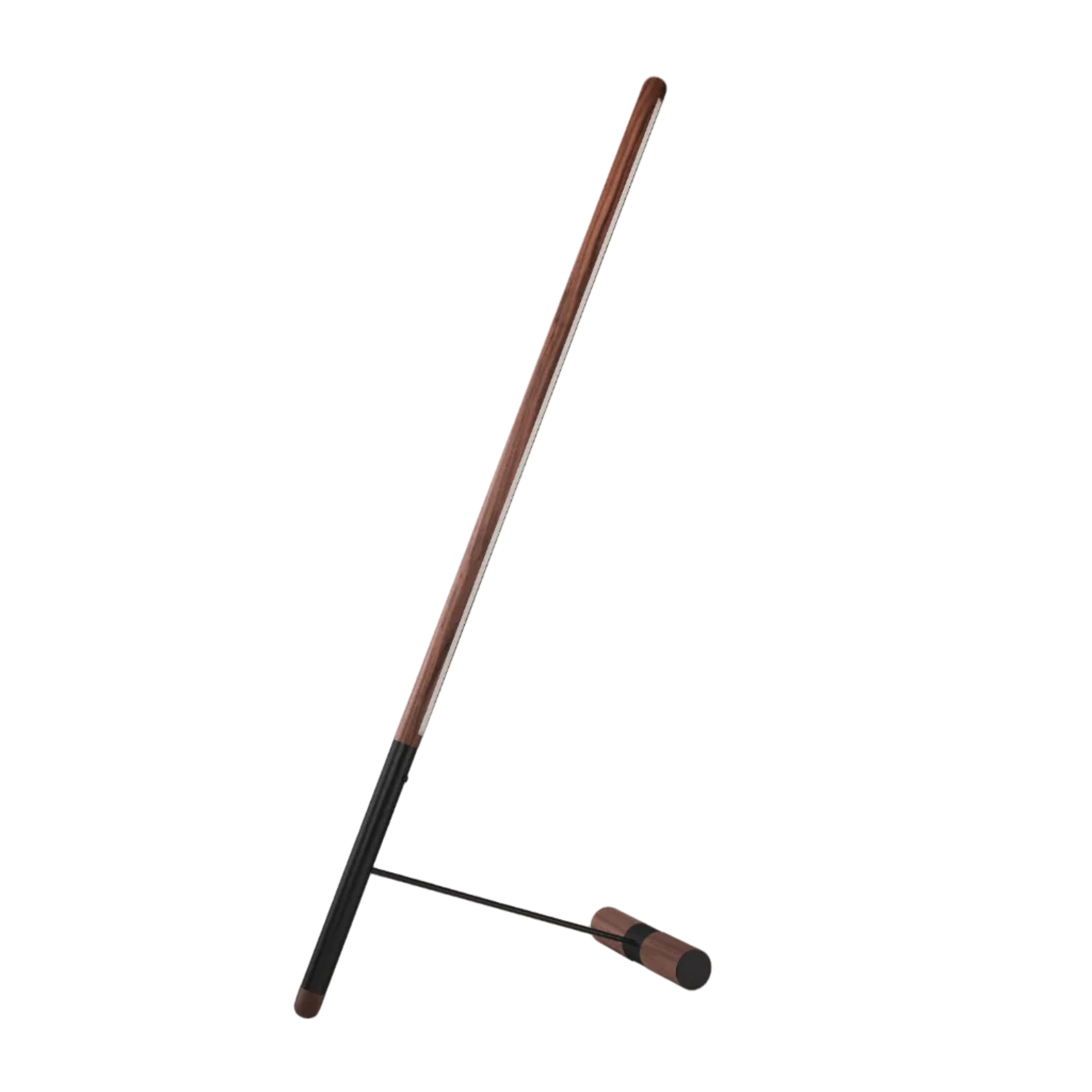 LINEA D Floor Lamp Walnut Wood with Graphite Finish