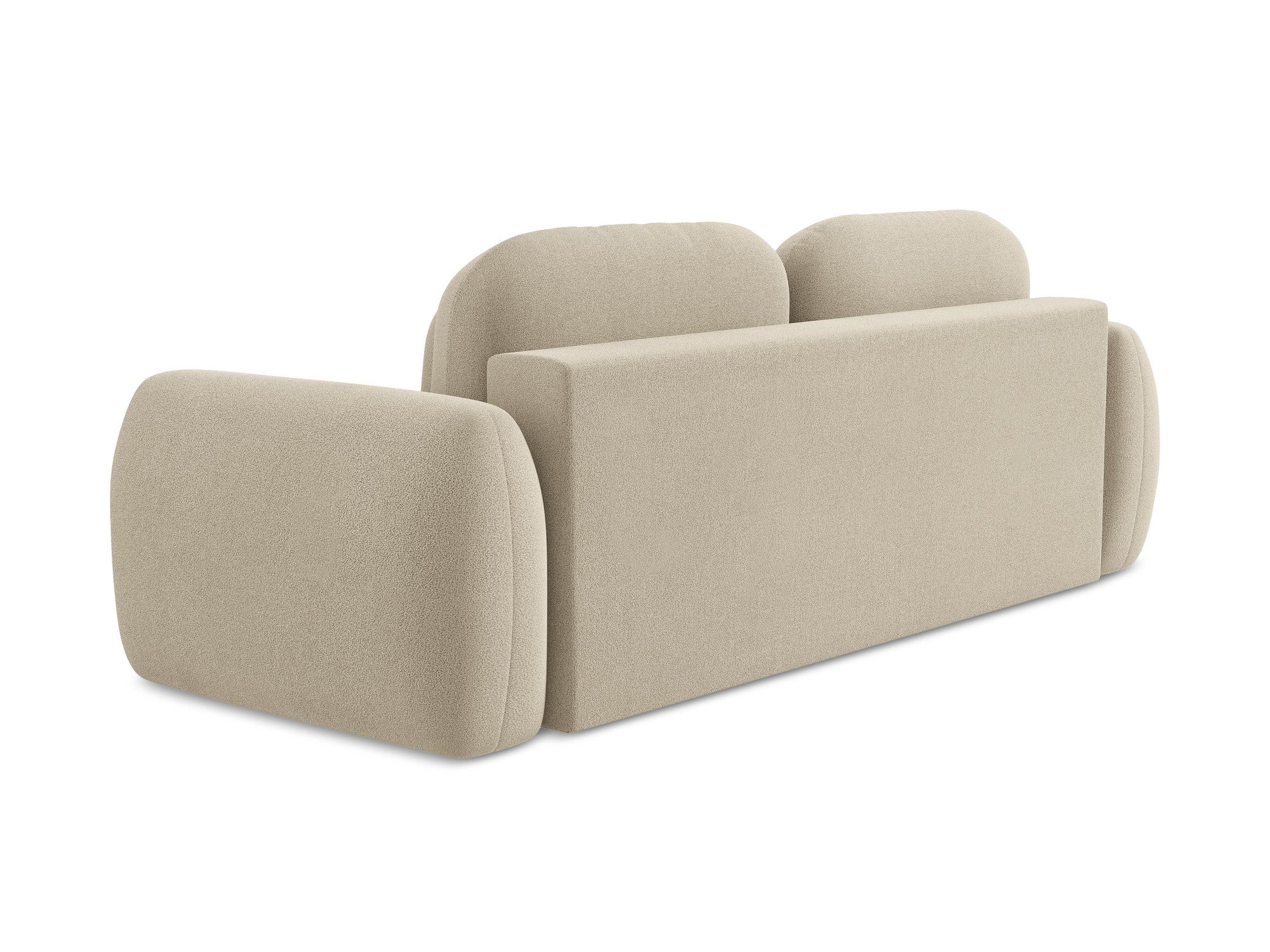 Sofa für 3 Personen mit Schlaf-Funktion LOHI dunkelbeige Boucle