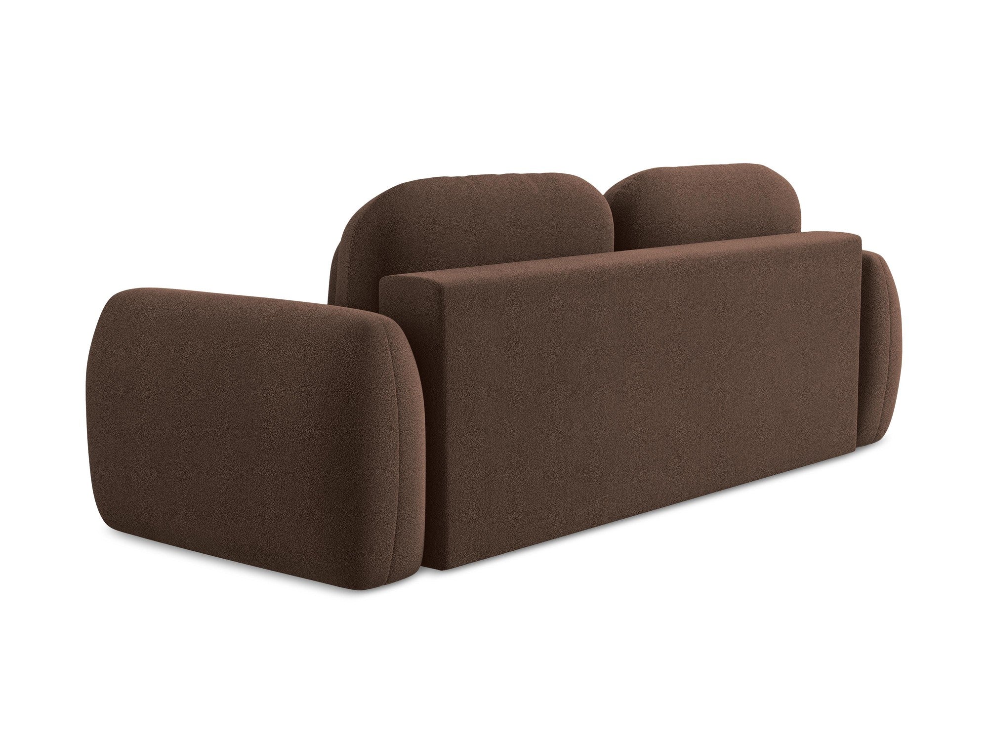 Sofa 3-zits met slaapfunctie LOHI bruin boucle