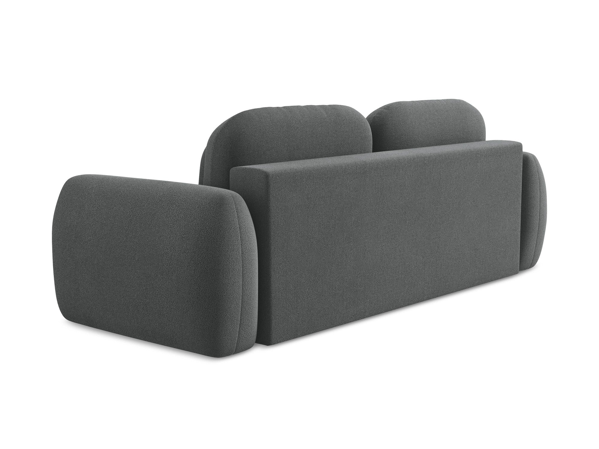 Sofa für 3 Personen mit Schlaf-Funktion LOHI dunkelgrau Boucle