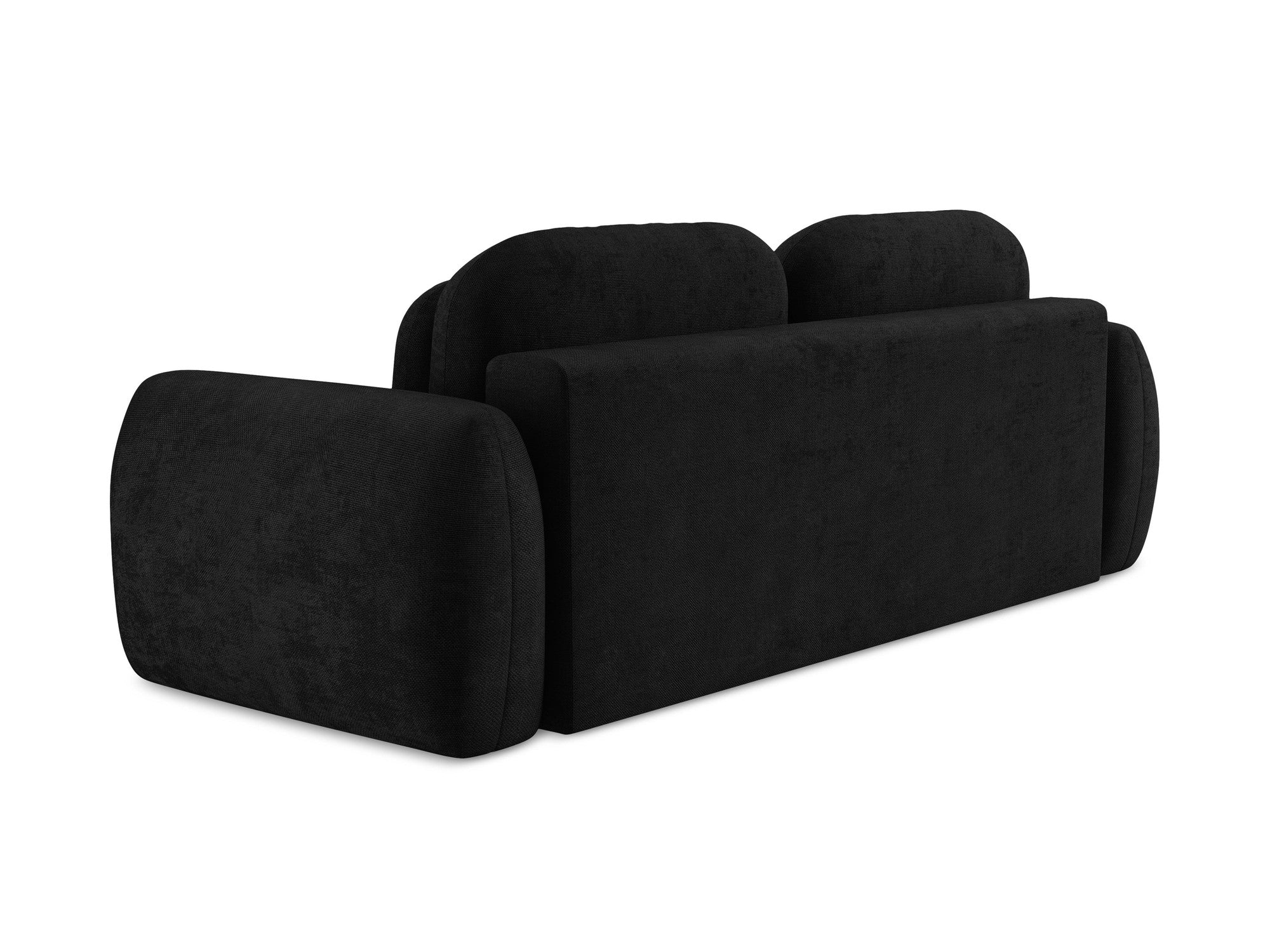 Sofa 3-zits met slaapfunctie LOHI zwart chenille