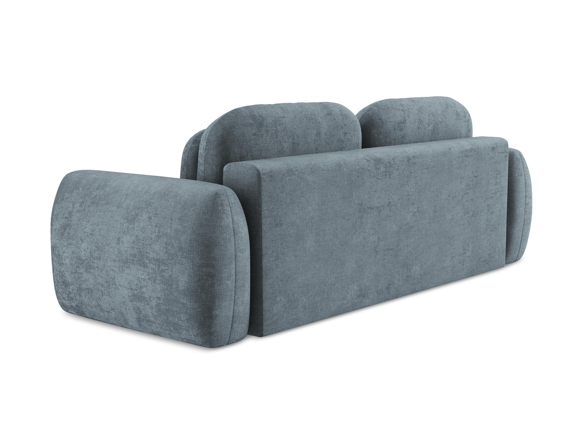 3-Seater Sofa with Sleeping Function LOHI Denim Blue Chenille