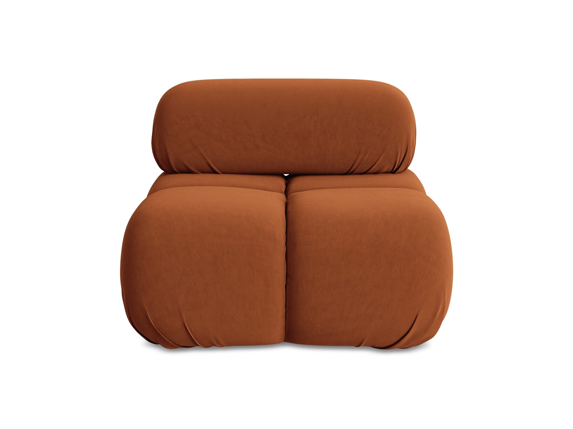 Fauteuil / modulaire fluweel LOKUA terracotta
