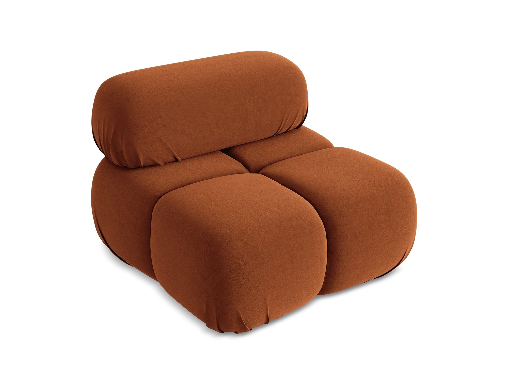 Fauteuil / modulaire fluweel LOKUA terracotta