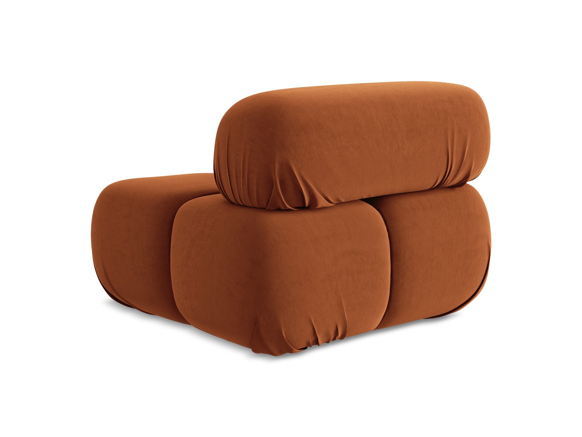 Fauteuil / modulaire fluweel LOKUA terracotta