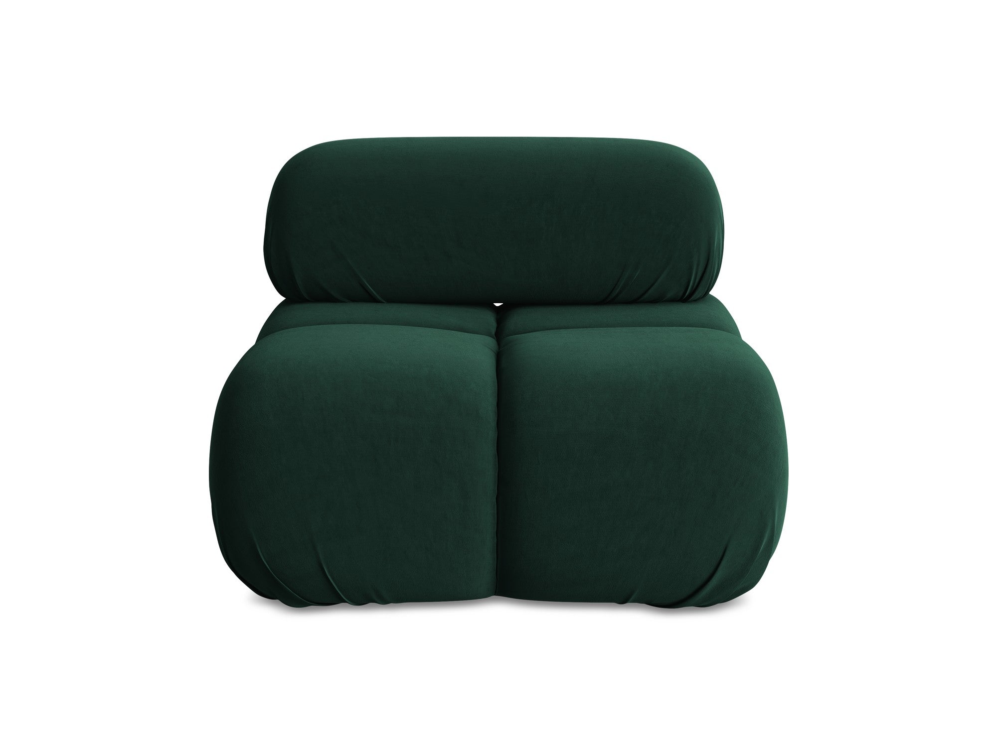 Fauteuil / modulaire fluwelen LOKUA donkergroen
