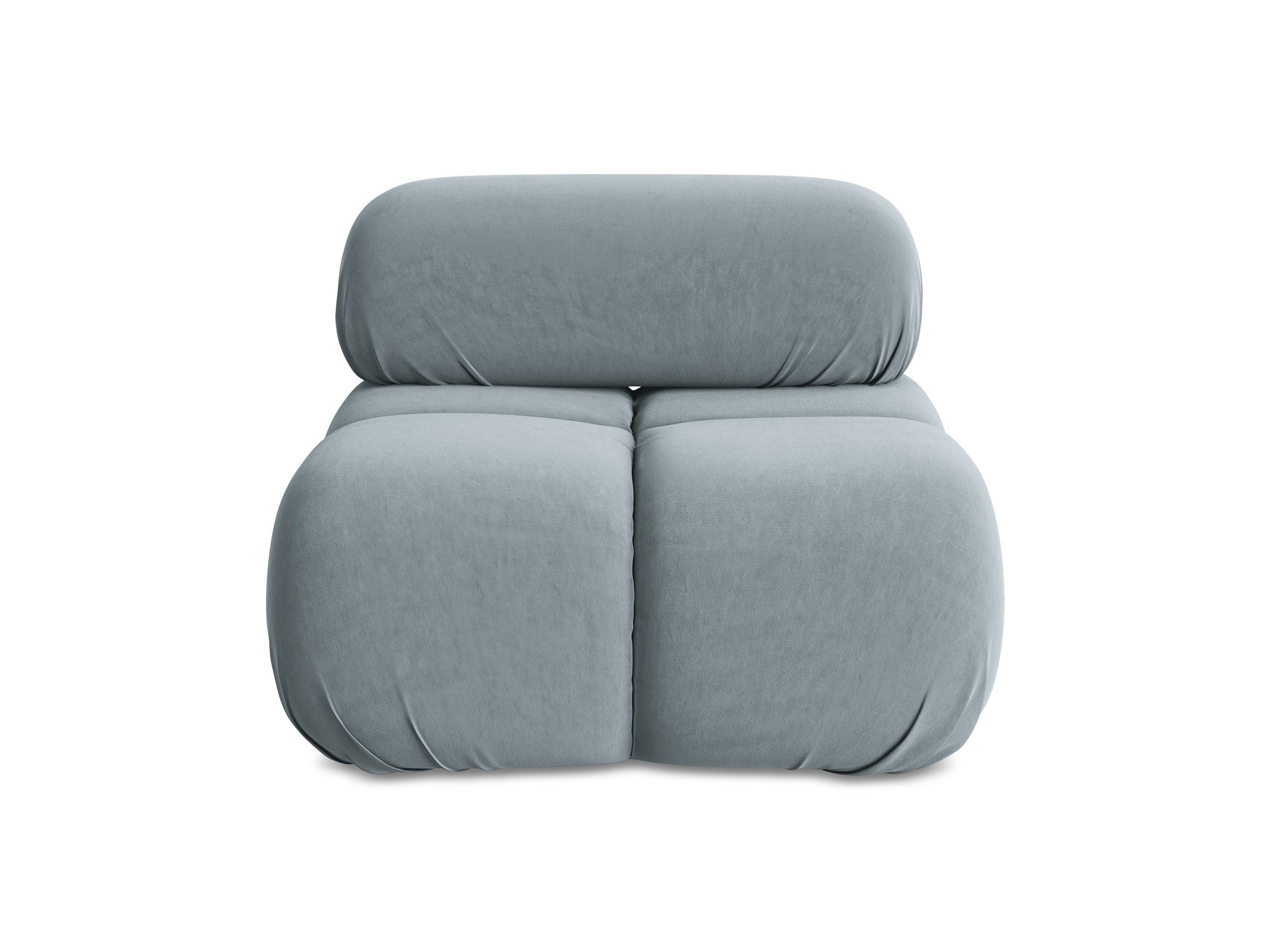 Armchair / velvet module LOKUA light blue