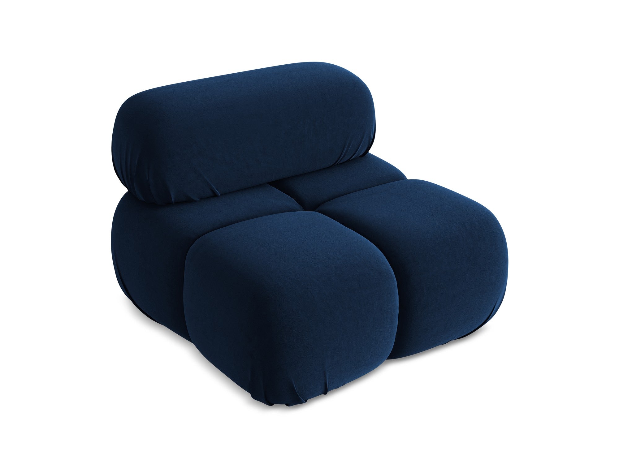 Fauteuil / modulaire fluwelen LOKUA koninklijk blauw