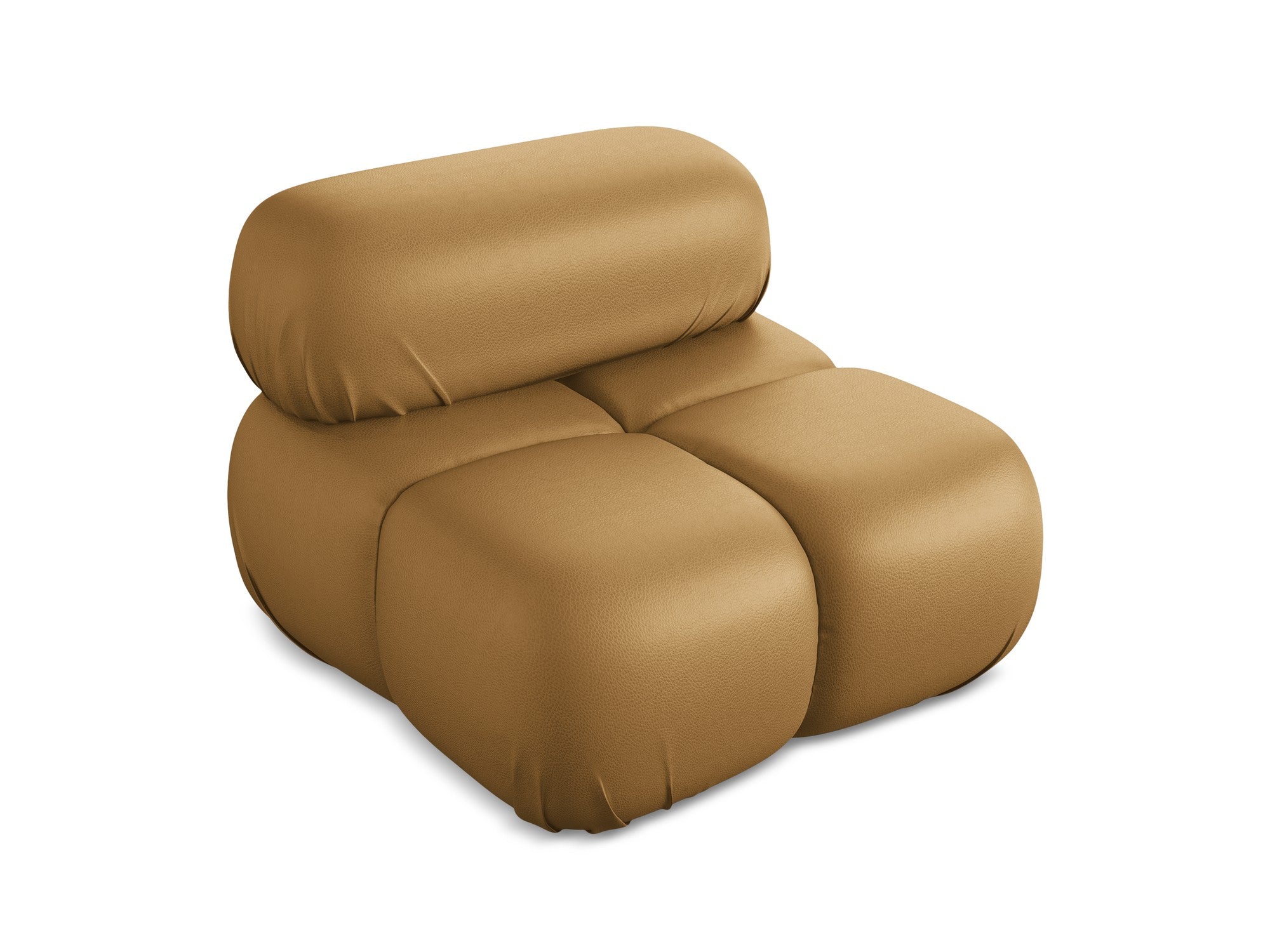 Armchair / module LOKUA caramel eco-leather