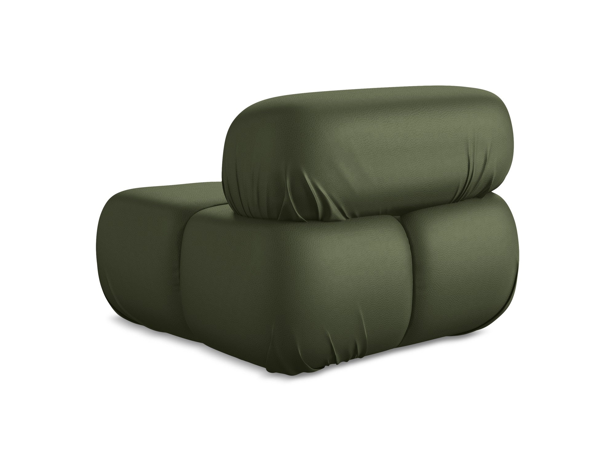 Fauteuil / module LOKUA donkergroene ecologische leer