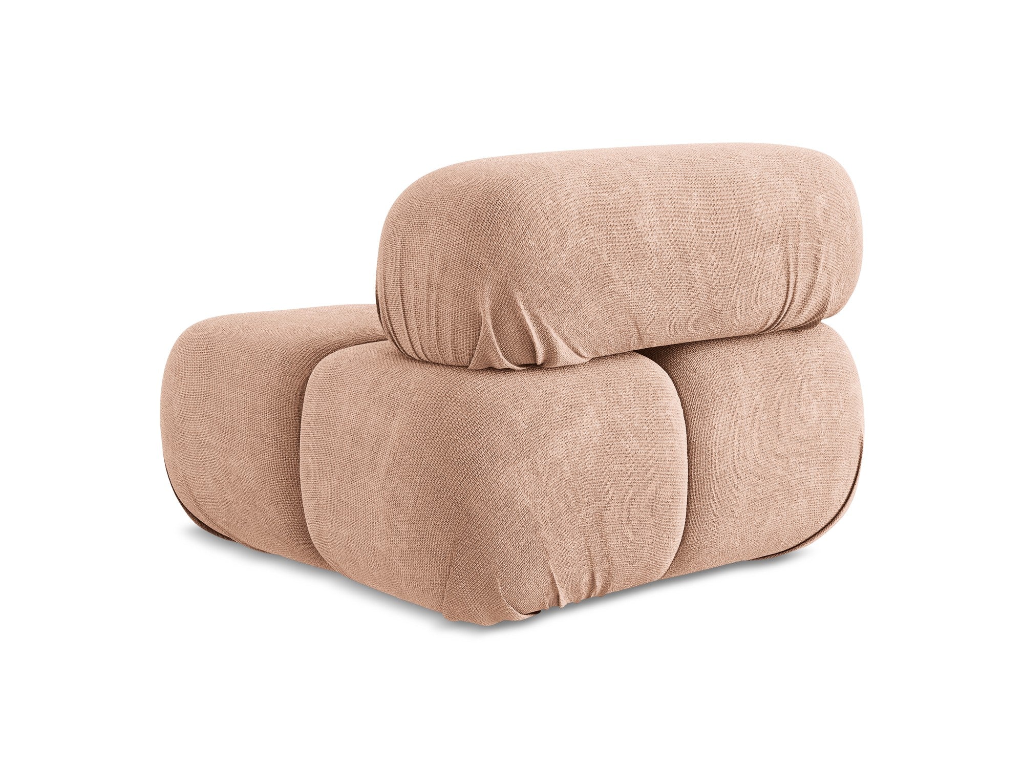 Armchair / module LOKUA peach chenille