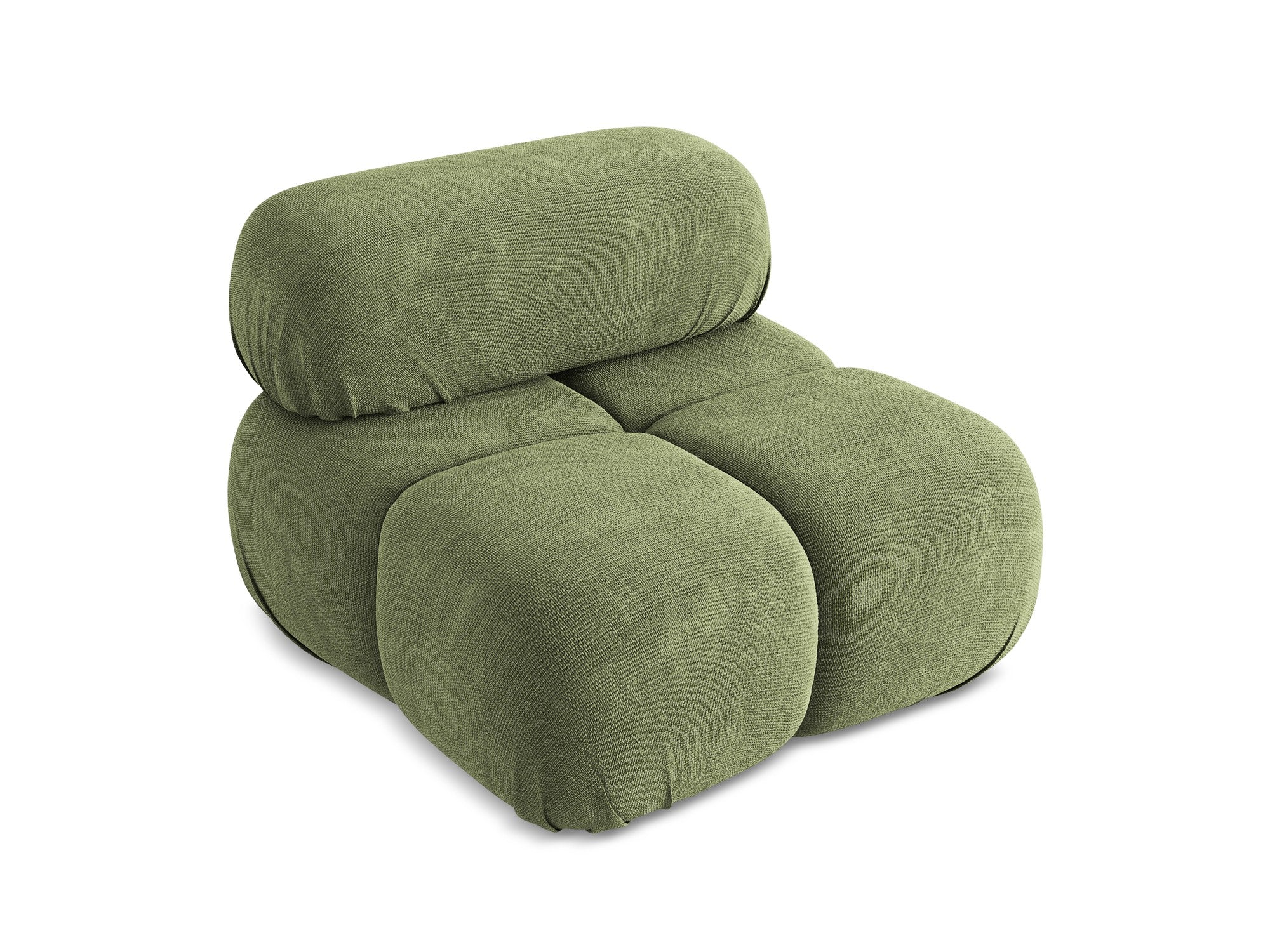 Armchair / module LOKUA green chenille