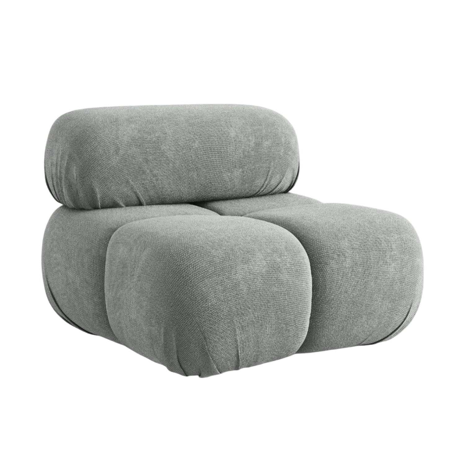 Armchair / module LOKUA gray chenille