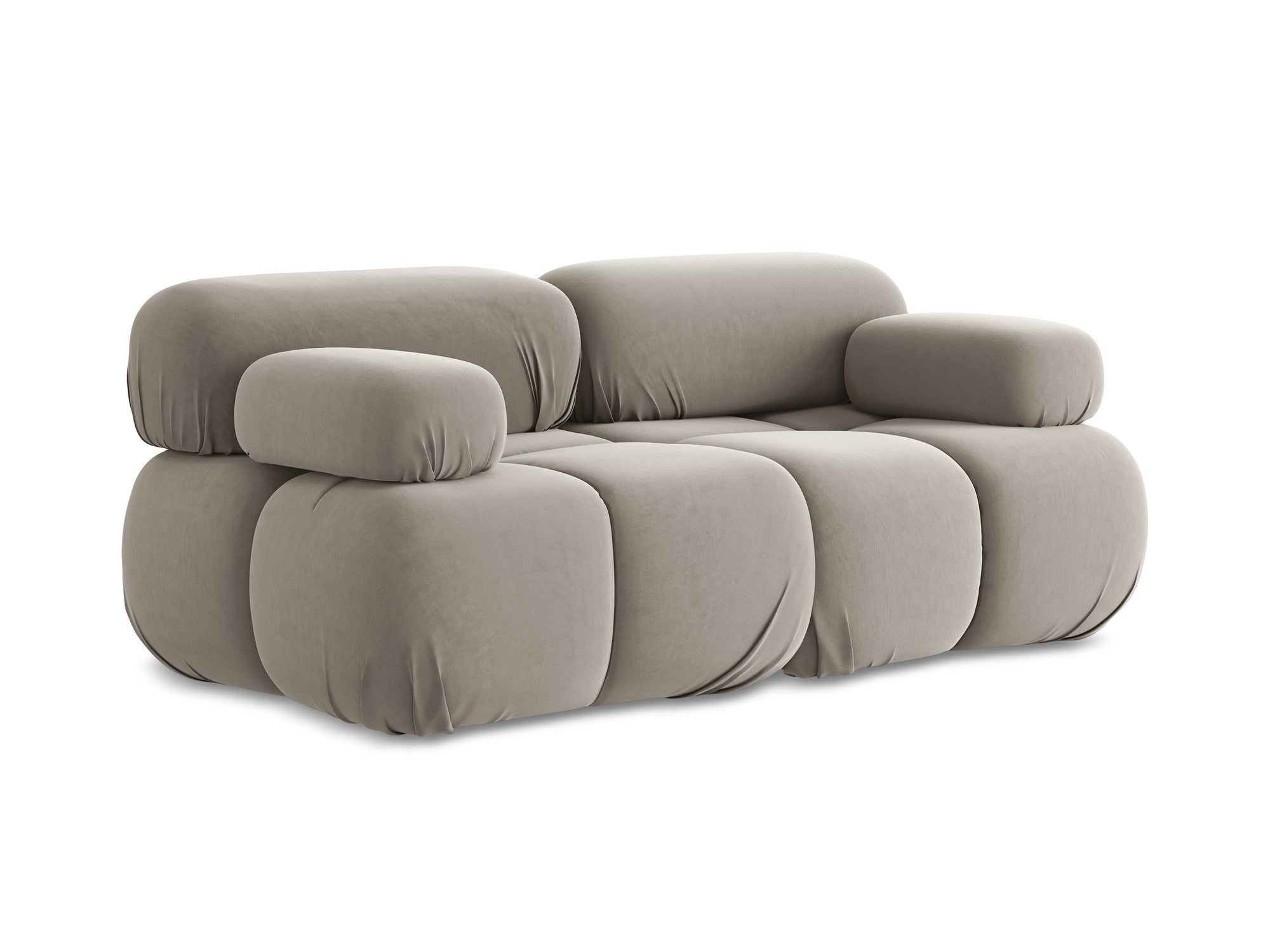 Modulares Samtsofa für 2 Personen LOKUA taupe